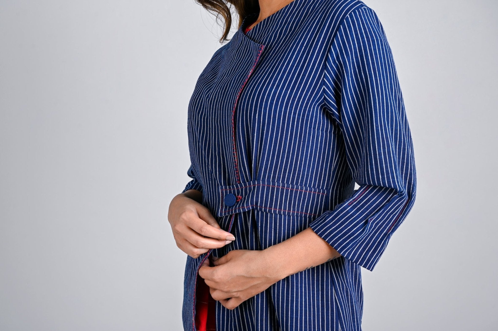 Belted Asymmetric Jacket - CiceroniJacketsRang by Rajvi