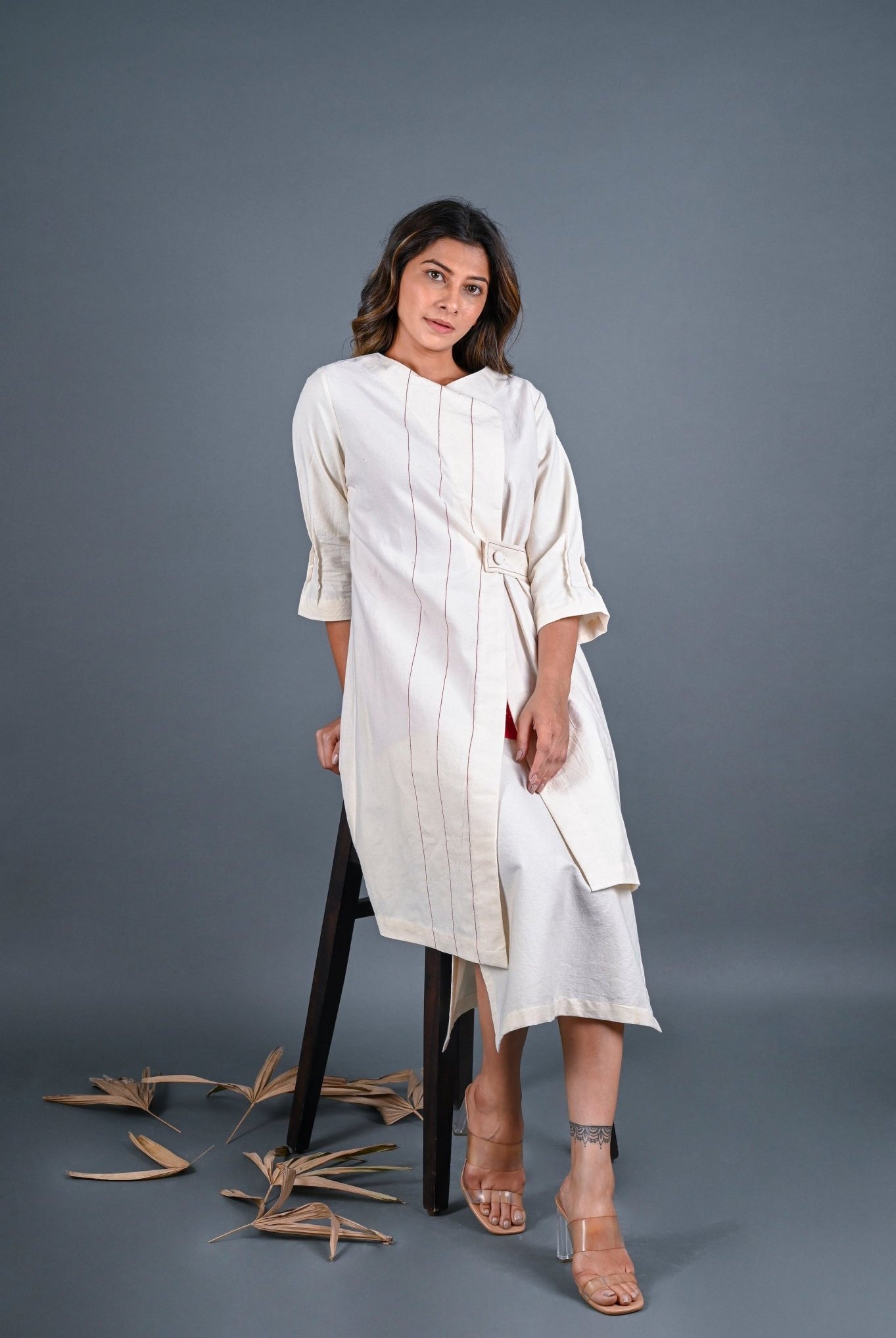 Belted Asymmetric Jacket - CiceroniJacketsRang by Rajvi