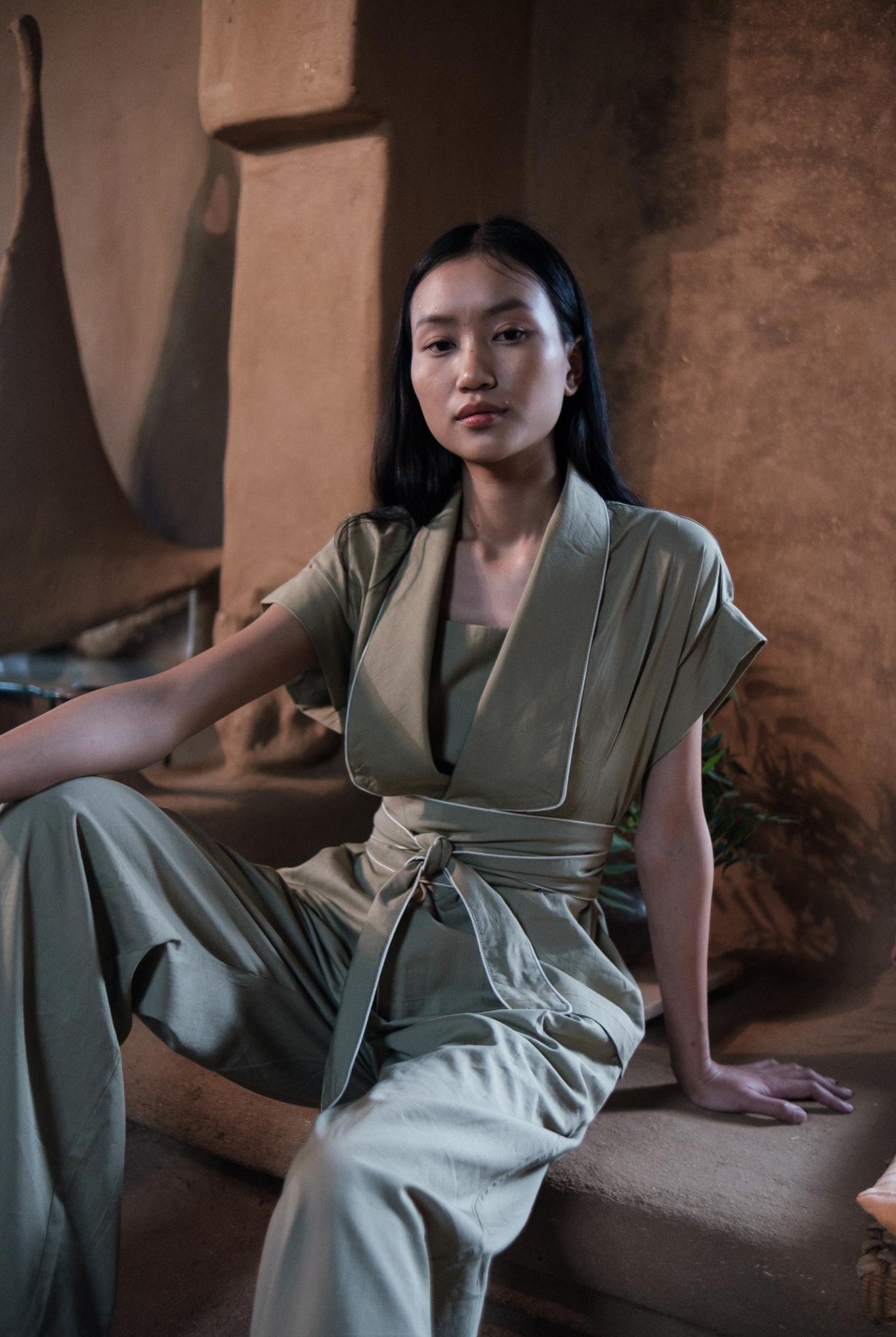 Berlin Shawl Collar Top - CiceroniTopsThe Terra Tribe