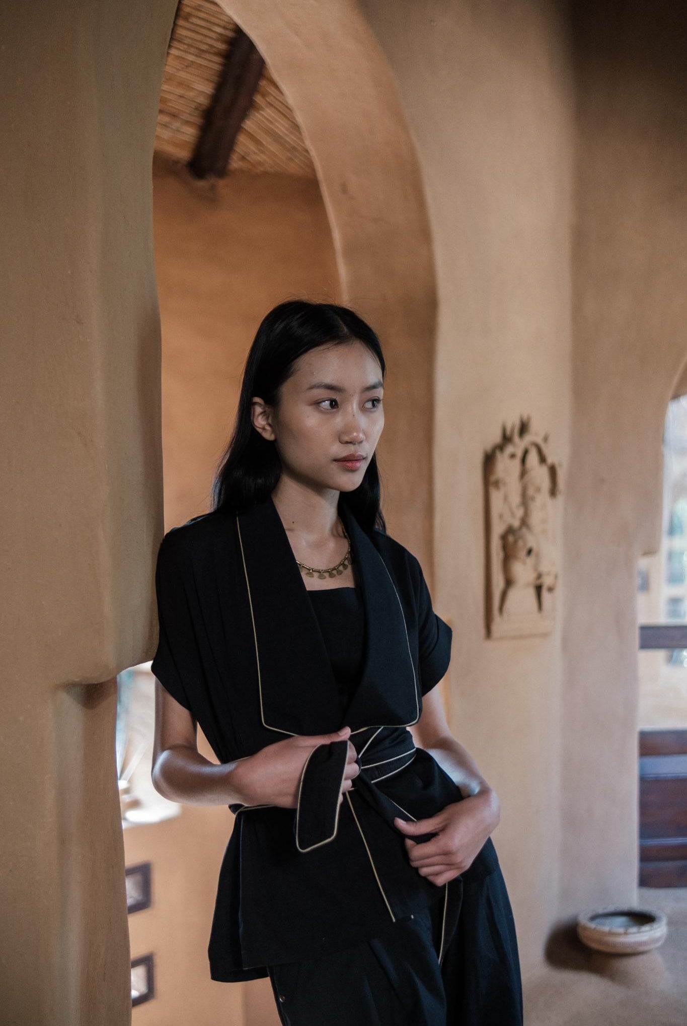 Berlin Shawl Collar Top - CiceroniTopsThe Terra Tribe