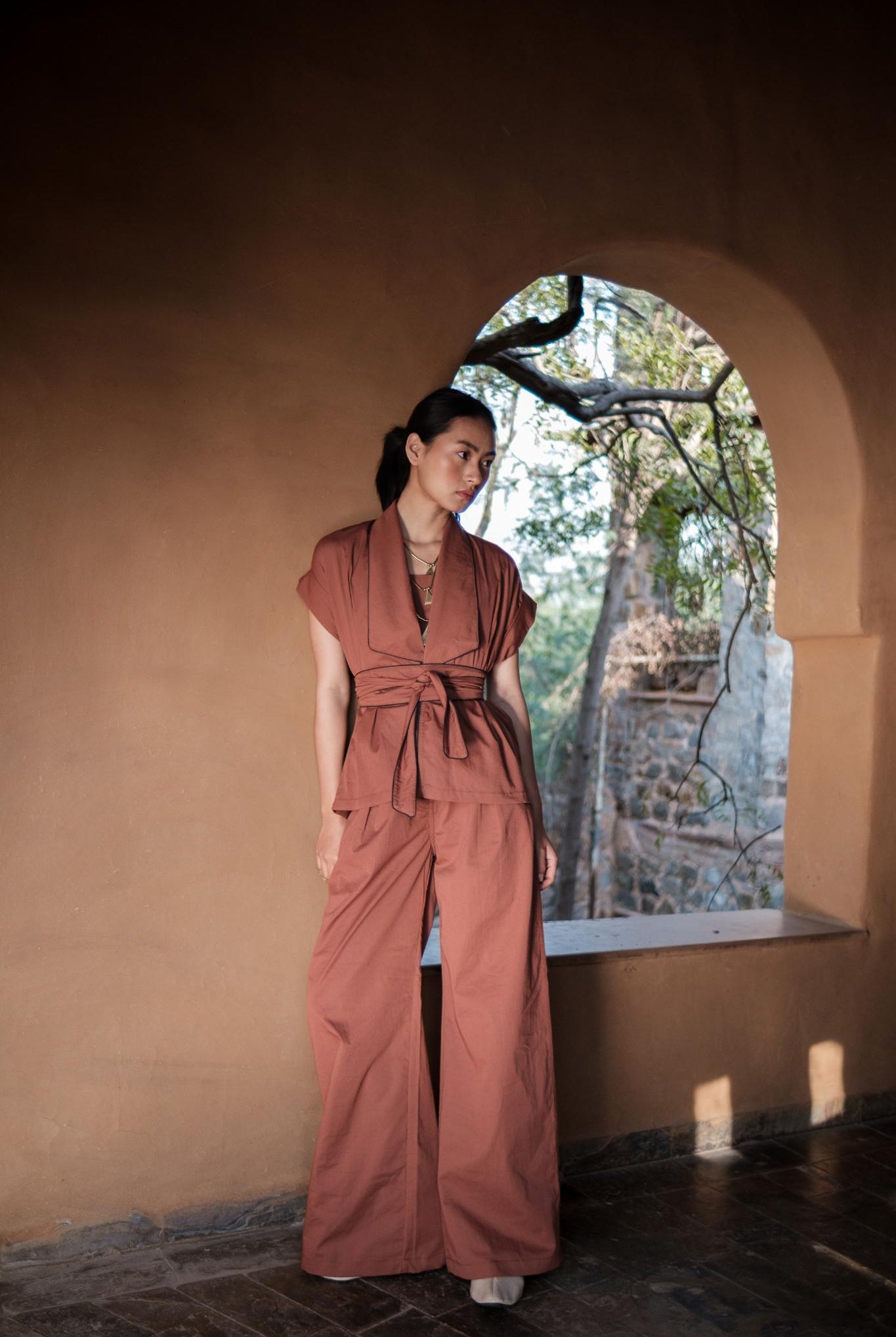 Berlin Shawl Collar Top - CiceroniTopsThe Terra Tribe