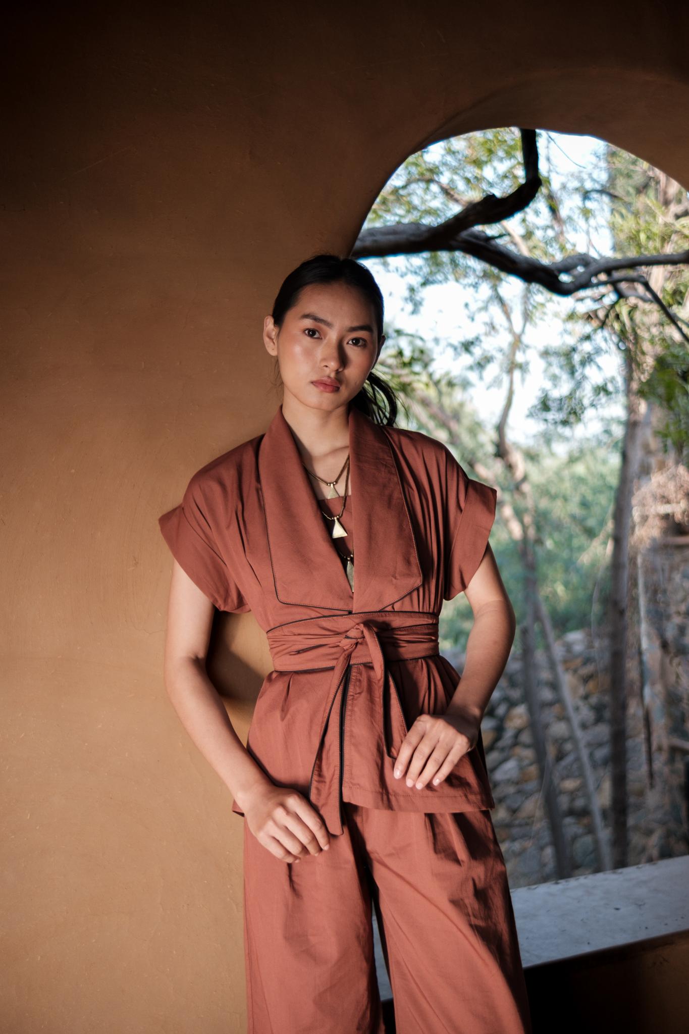 Berlin Shawl Collar Top - CiceroniTopsThe Terra Tribe