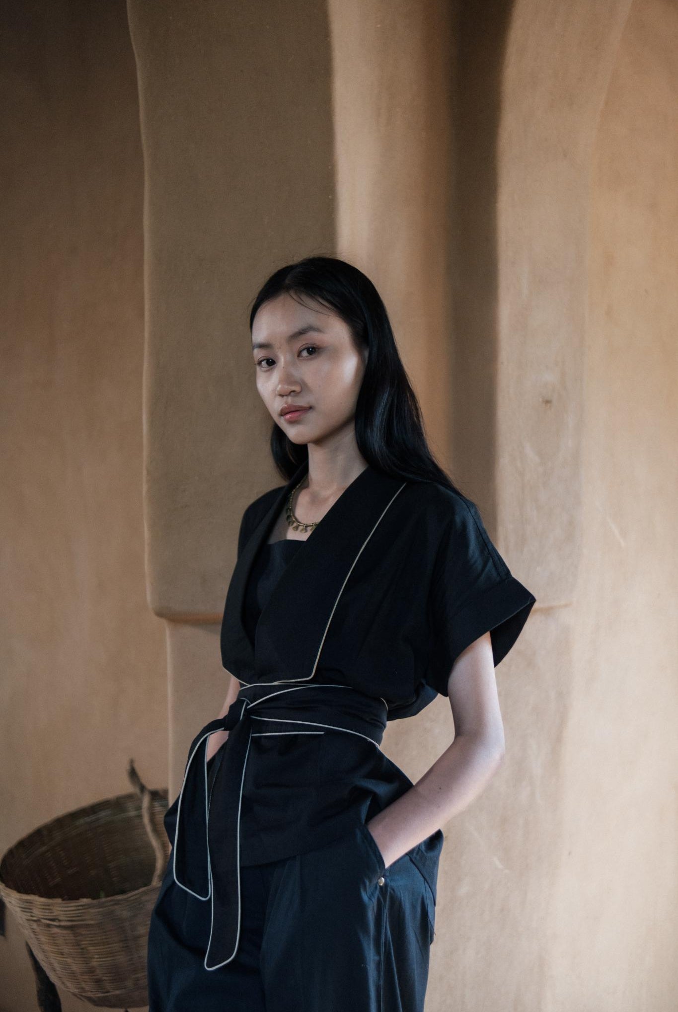 Berlin Shawl Collar Top - CiceroniTopsThe Terra Tribe