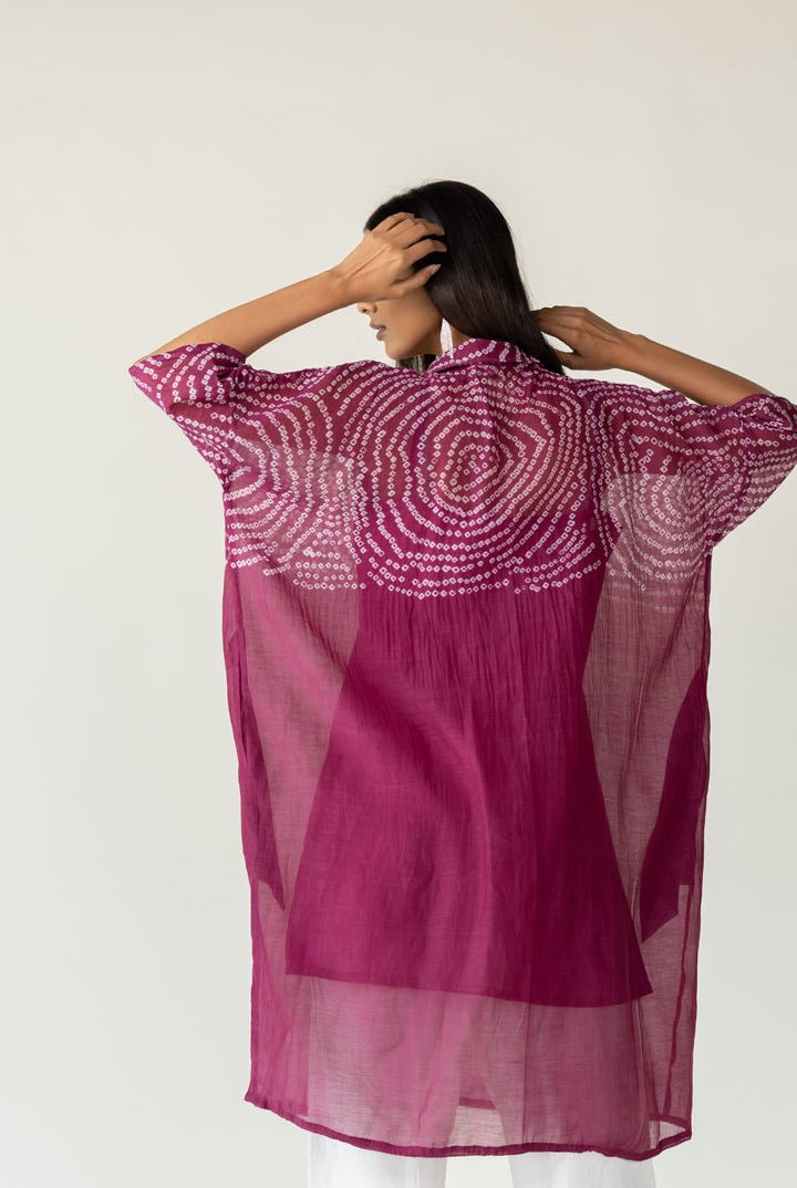Berry Swirl Bandhani Tunic and Pants Set - CiceroniKurta Set, Everyday WearSilai Studio