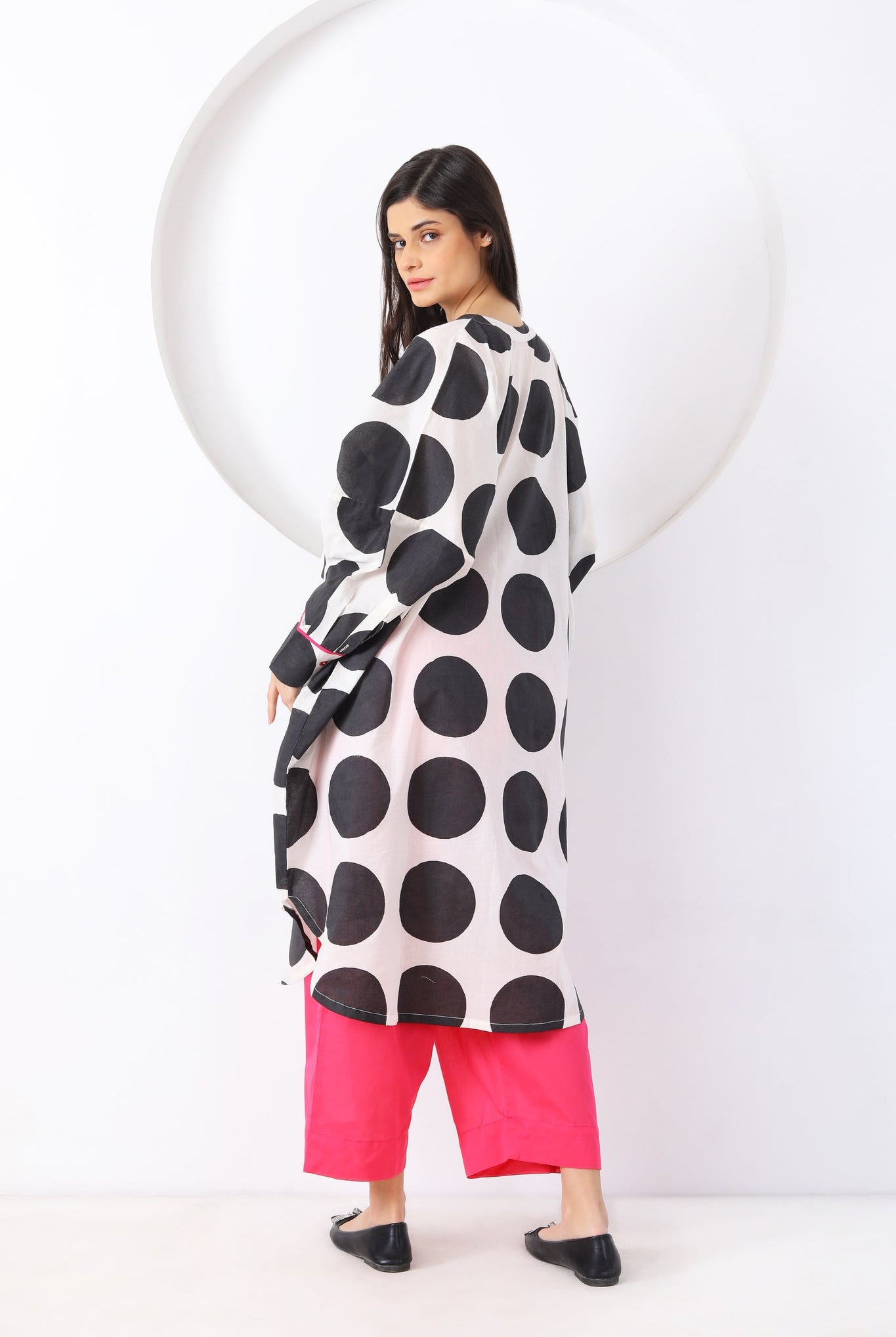 Bindi Co - ord Set - Black & Pink - CiceroniKurta Set, Everyday WearSheetal Joshi Verma