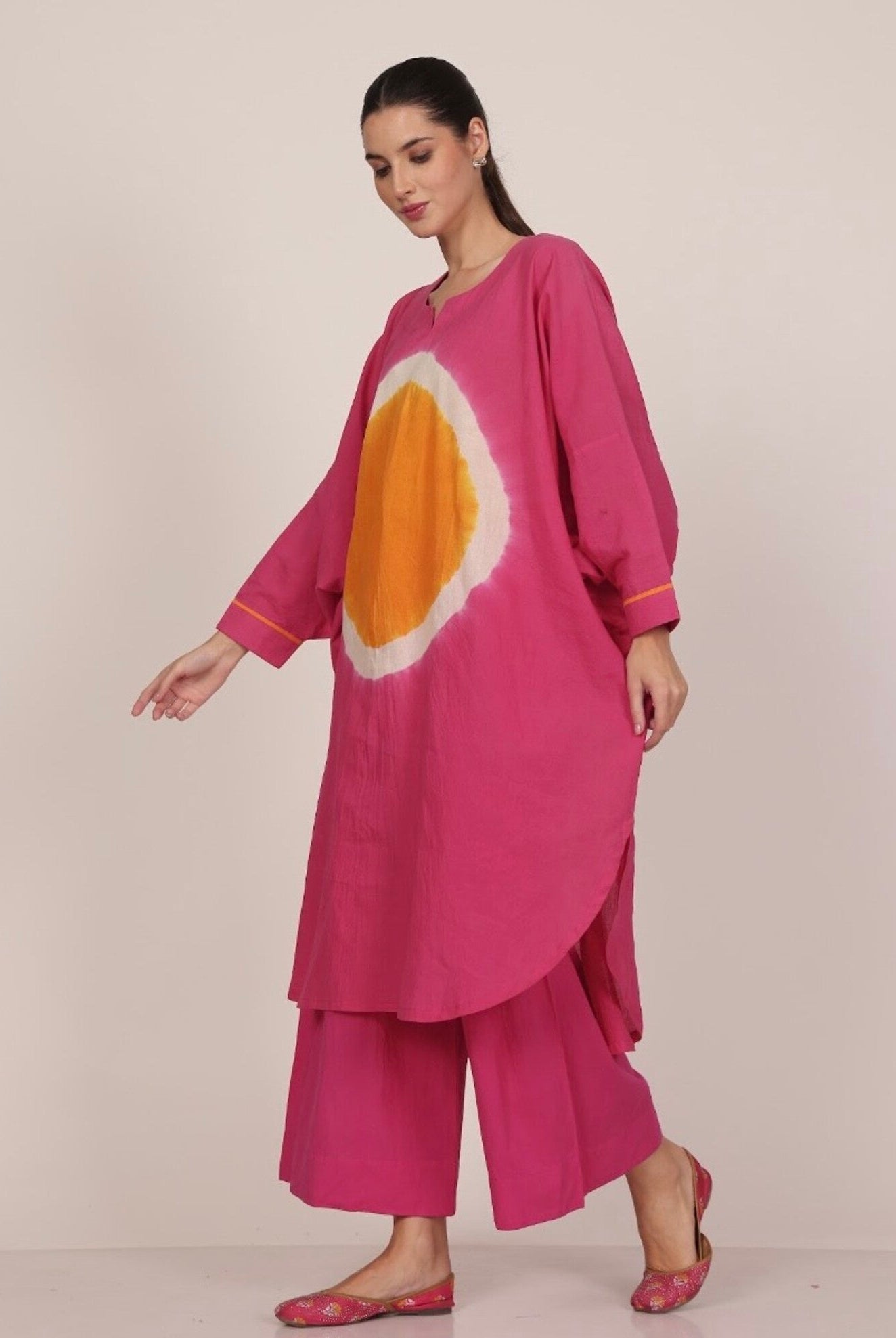Bindu Co - ord Set - Pink - CiceroniKurta Set, Everyday WearSheetal Joshi Verma