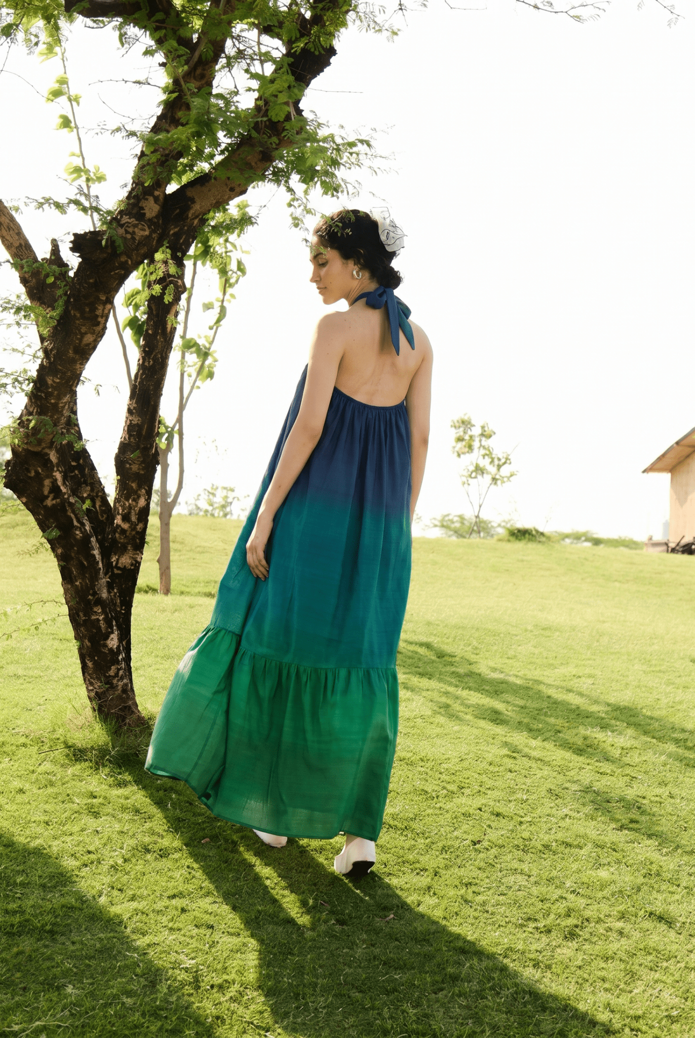 Birds of Paradise - Blue Green Ombre - CiceroniDressesRAAS Life