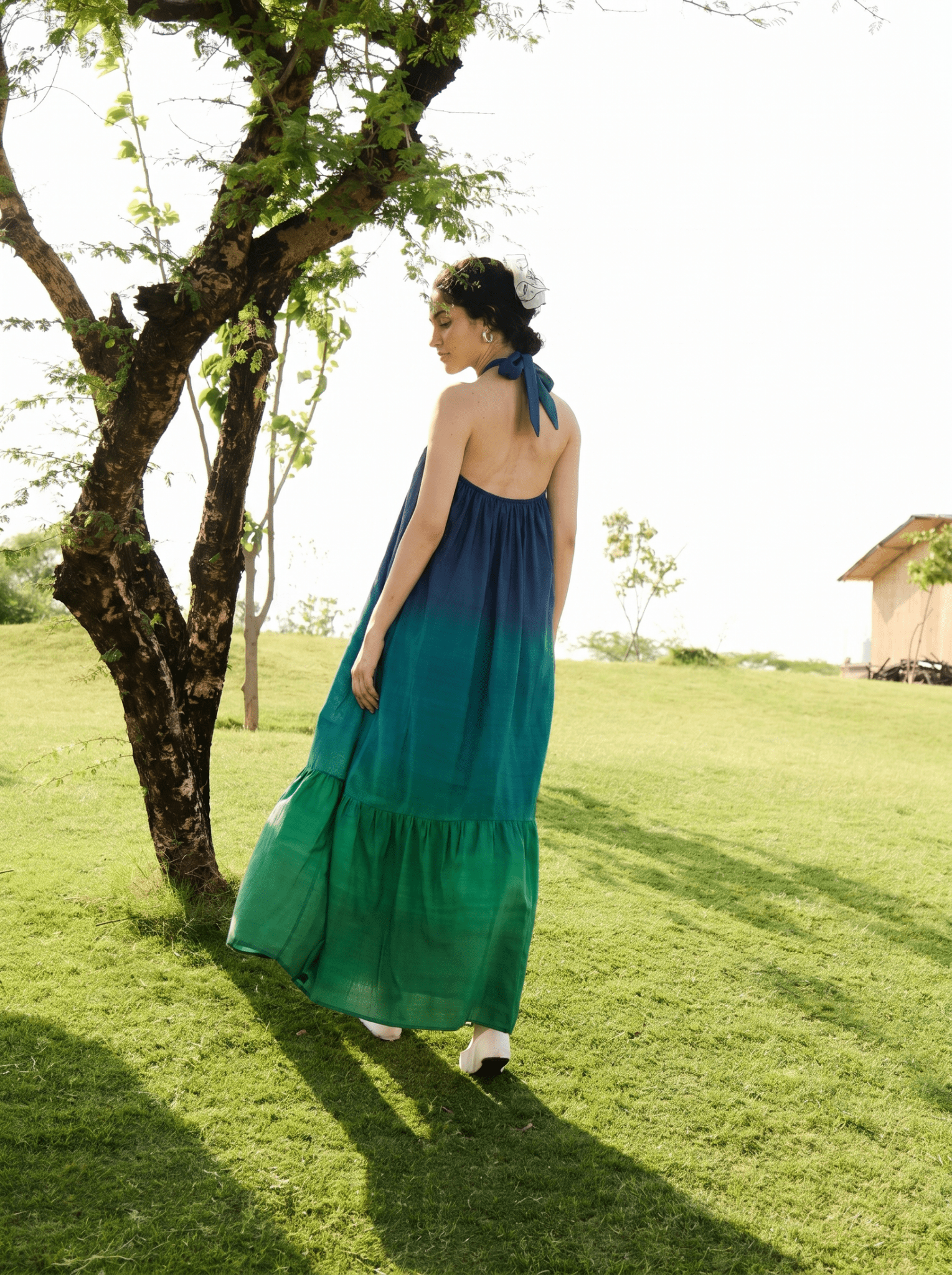 Birds of Paradise - Blue Green Ombre - CiceroniDressesRAAS Life