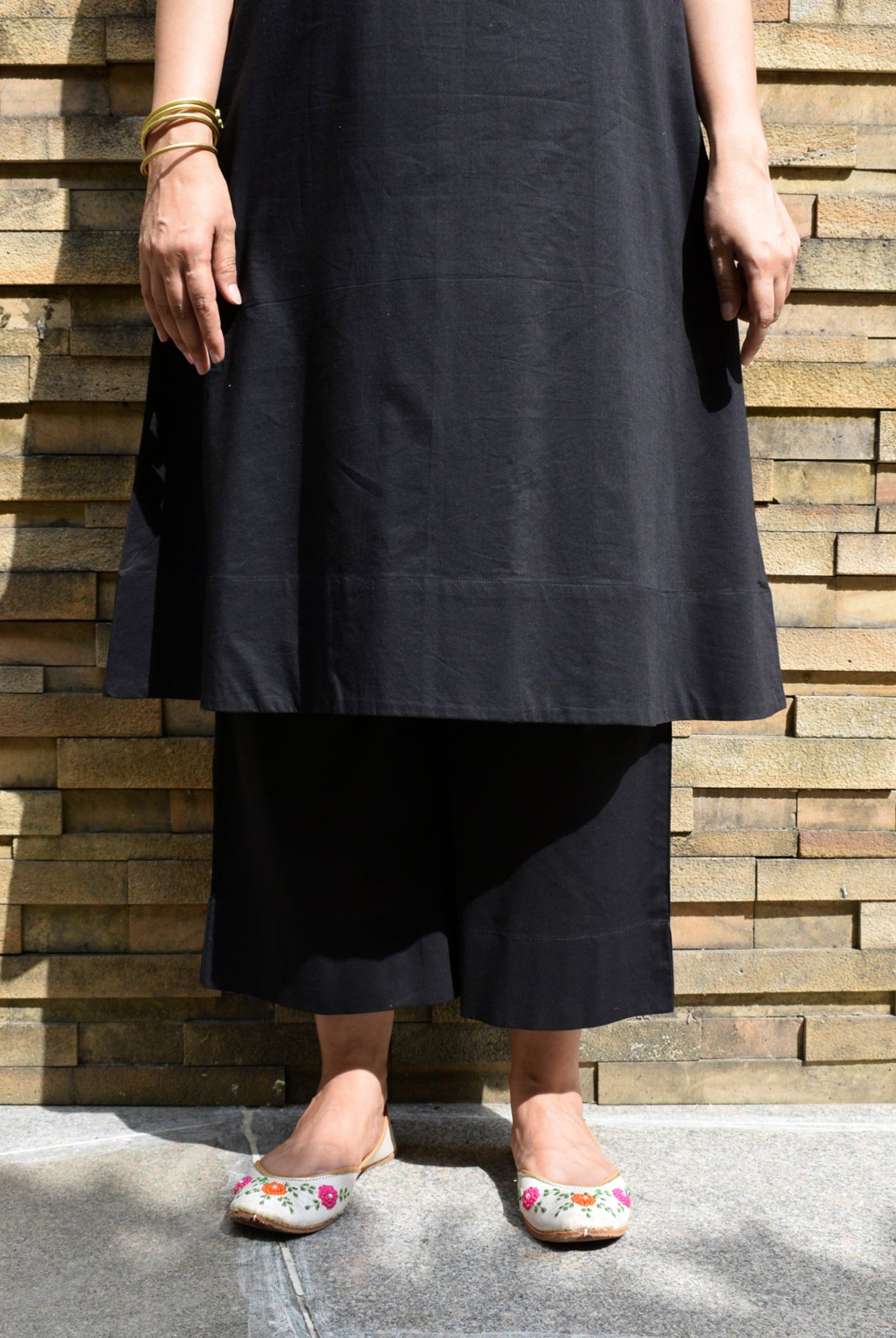 Black and Off White Basic Pyjama - Set of 2 - CiceroniPantsHouse of Moxa