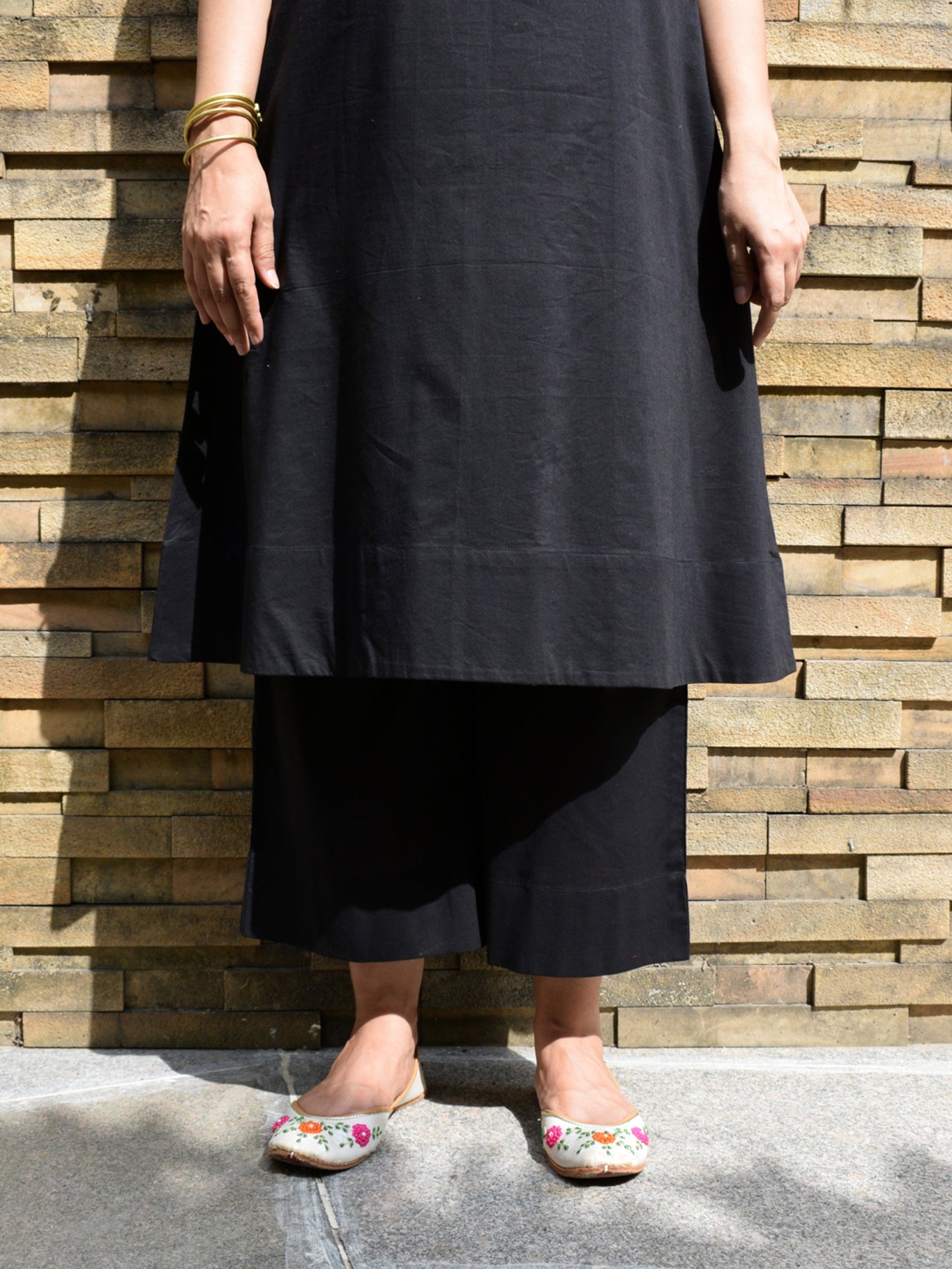 Black and Off White Basic Pyjama - Set of 2 - CiceroniPantsHouse of Moxa