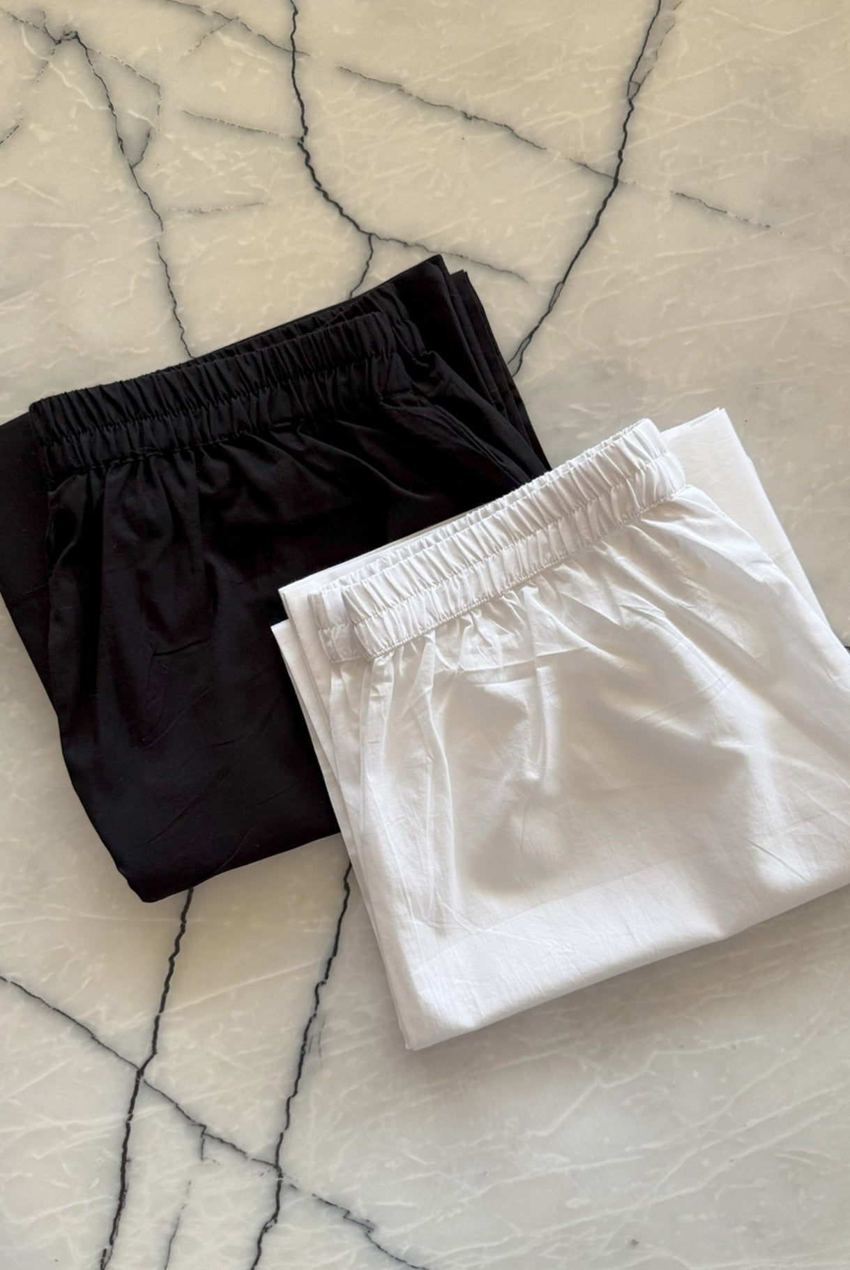 Black and Off White Basic Pyjama - Set of 2 - CiceroniPantsHouse of Moxa