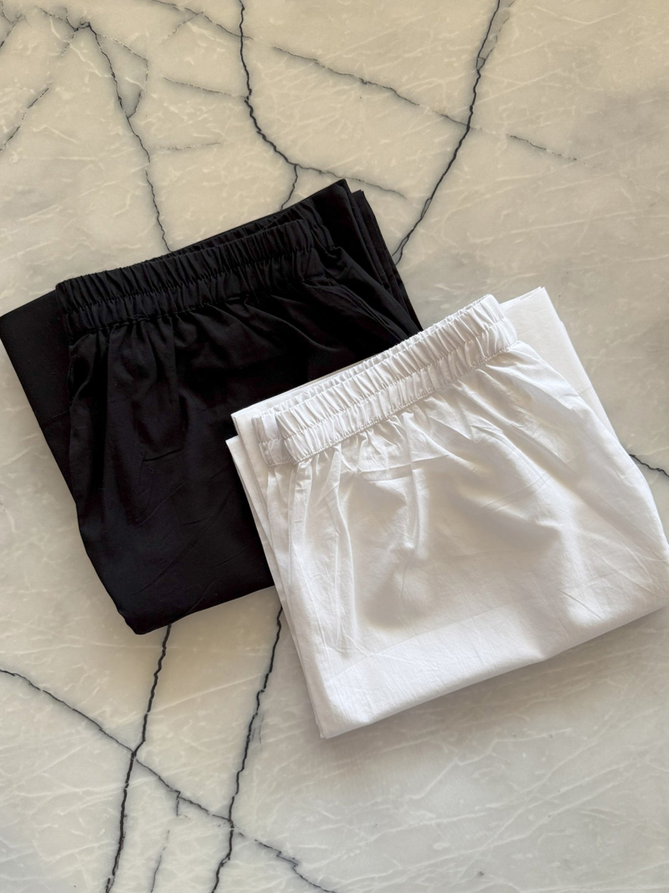 Black and Off White Basic Pyjama - Set of 2 - CiceroniPantsHouse of Moxa