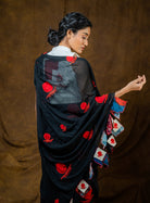 Black Bindi Saree - Mul - CiceroniSareePrathaa