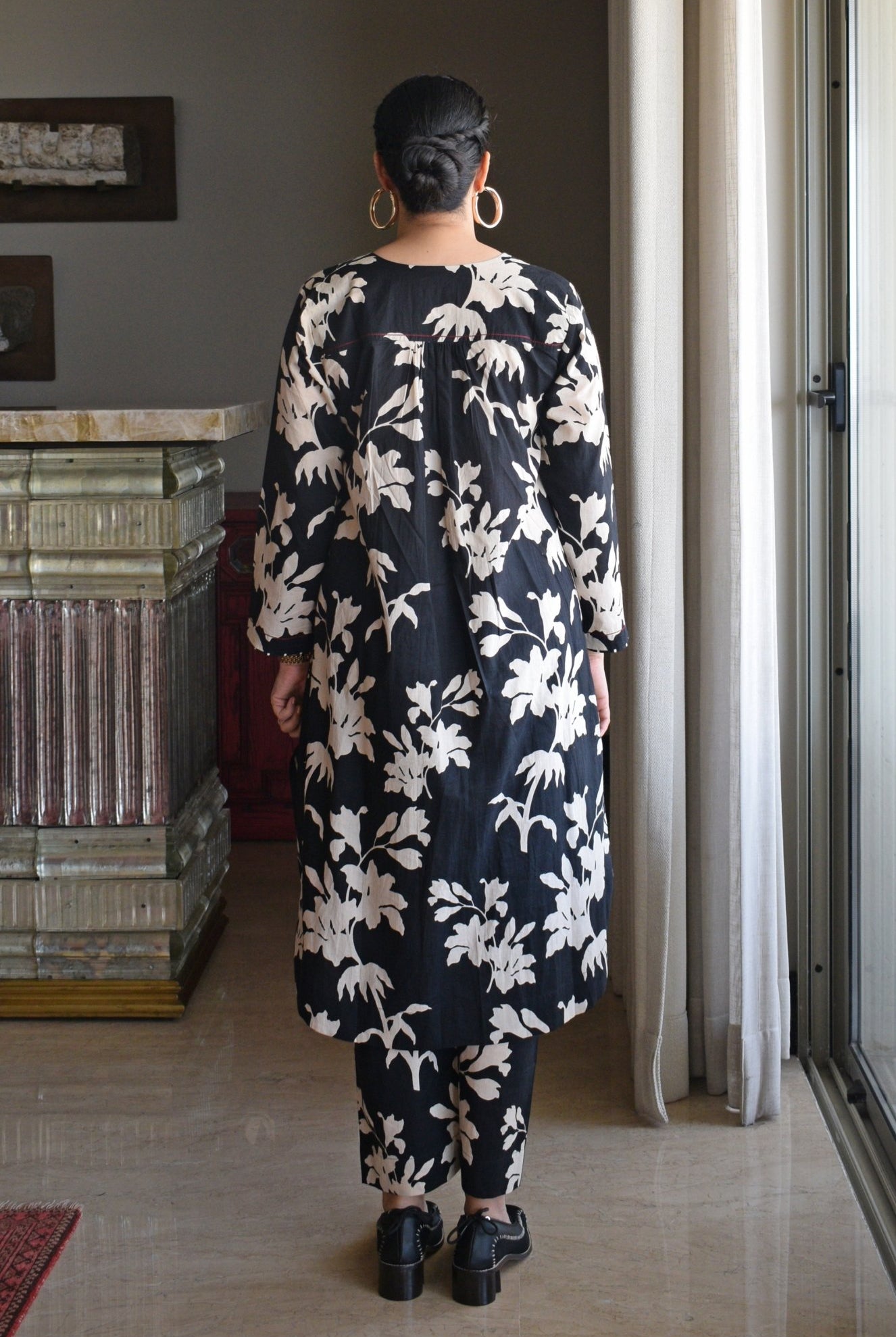 Black Floral Co - Ord Set - CiceroniKurta Set, Everyday WearHouse of Moxa