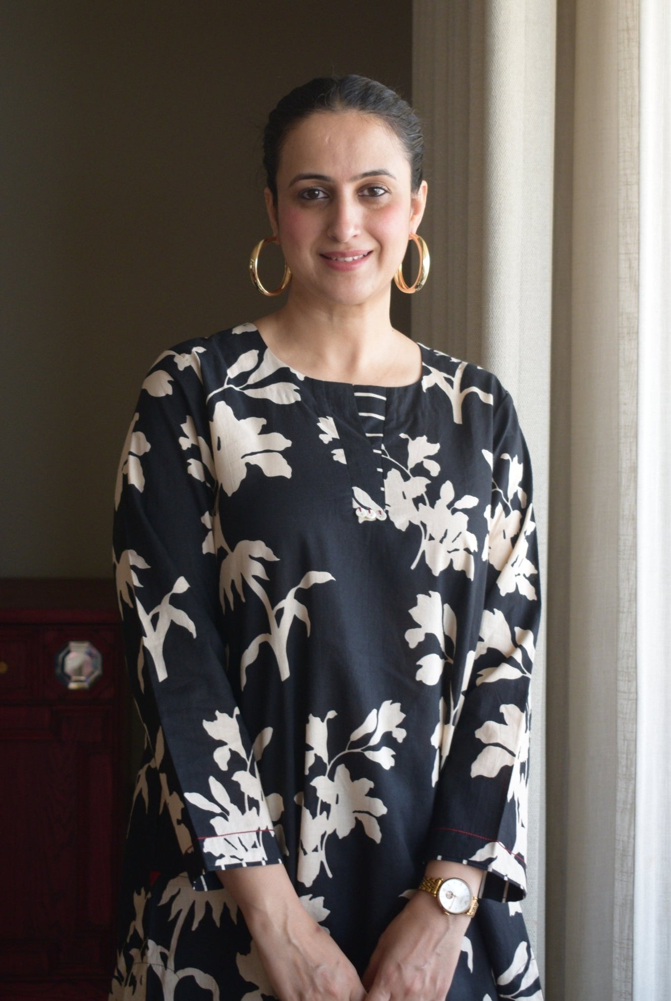 Black Floral Co - Ord Set - CiceroniKurta Set, Everyday WearHouse of Moxa