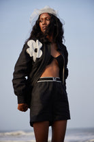 Black Linen Shorts - CiceroniShortsPriyanca Khanna