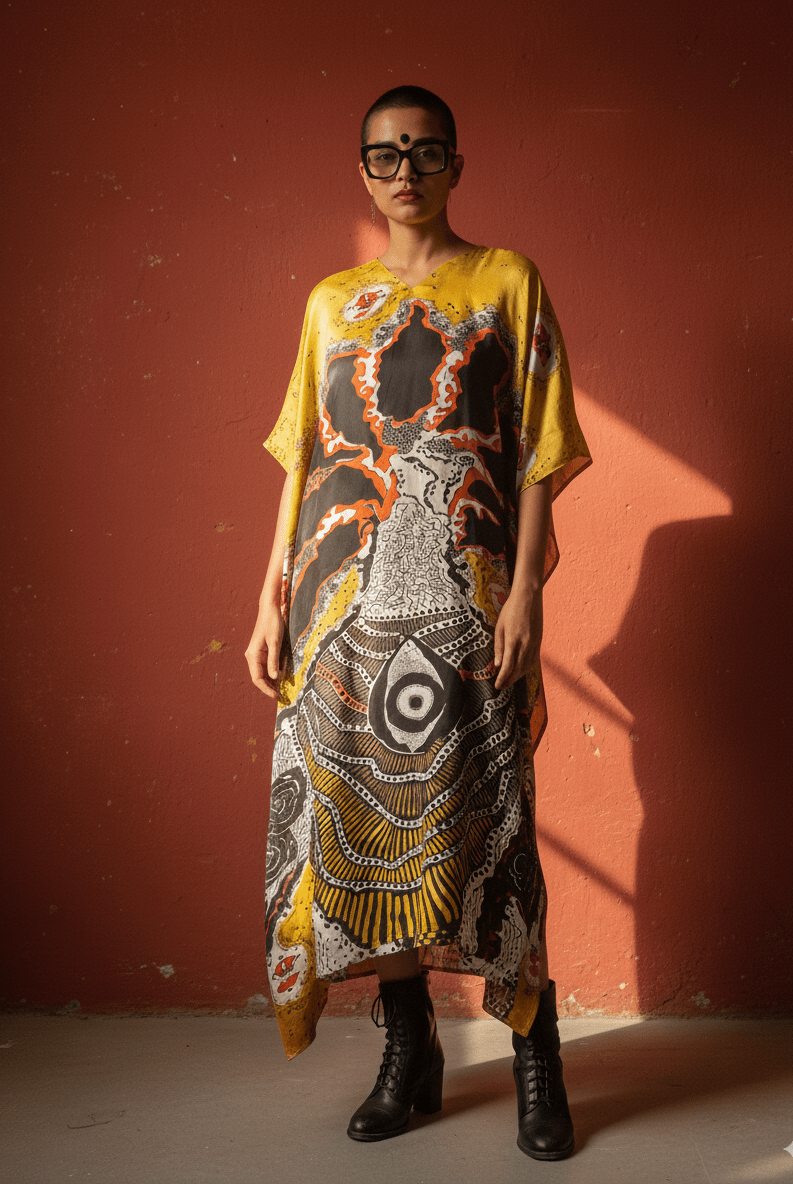 Black Lotus Kaftan - CiceroniKaftanRed Lotus Stories