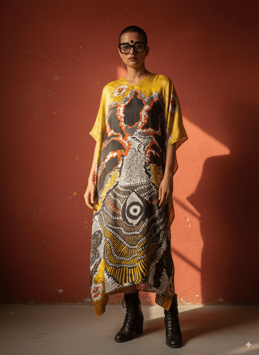 Black Lotus Kaftan - CiceroniKaftanRed Lotus Stories