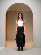 Black Mul Layered Wide - Leg Pants - CiceroniPantsPrathaa