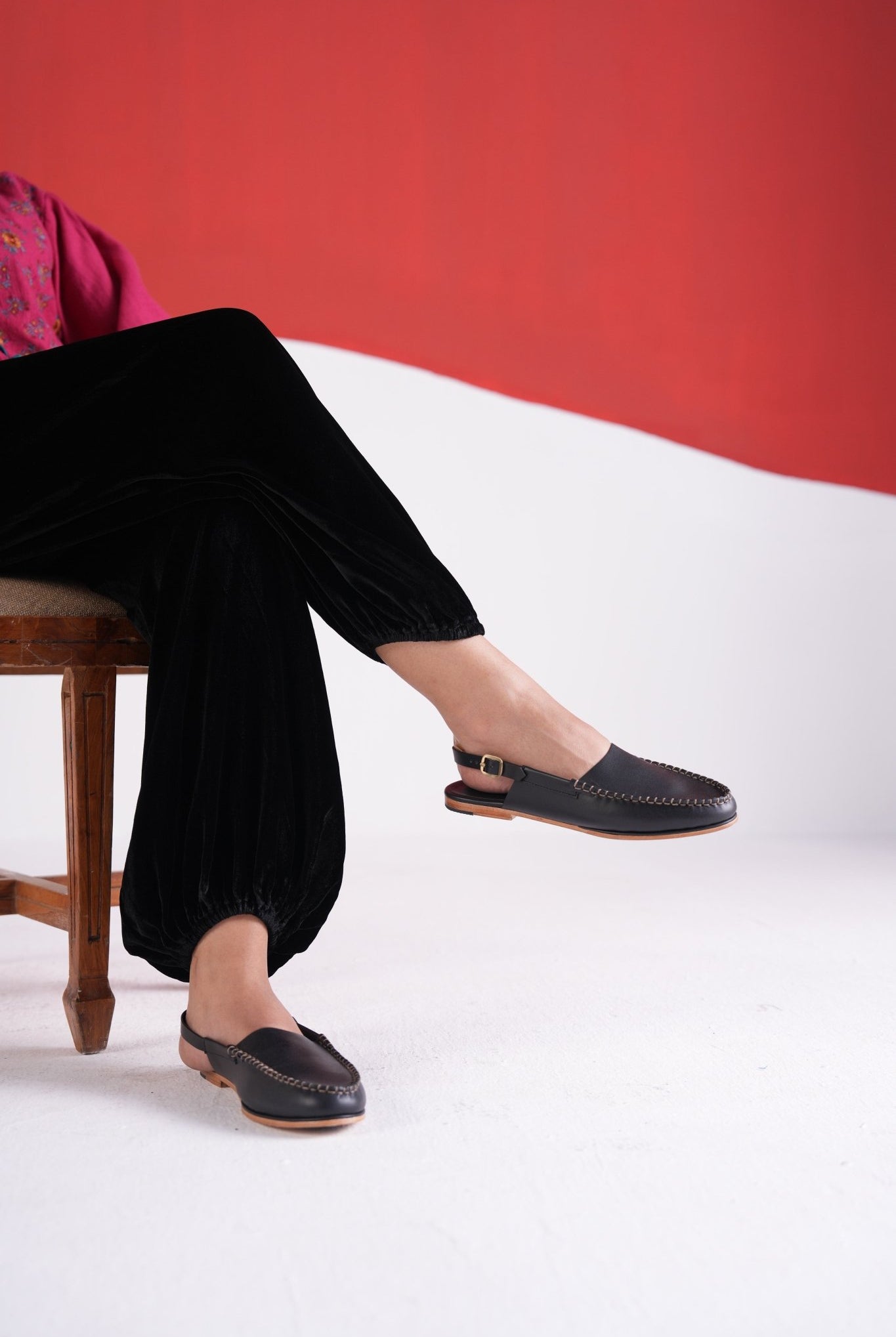 Black Mule Loafers - Women - CiceroniSandalsSlomotion