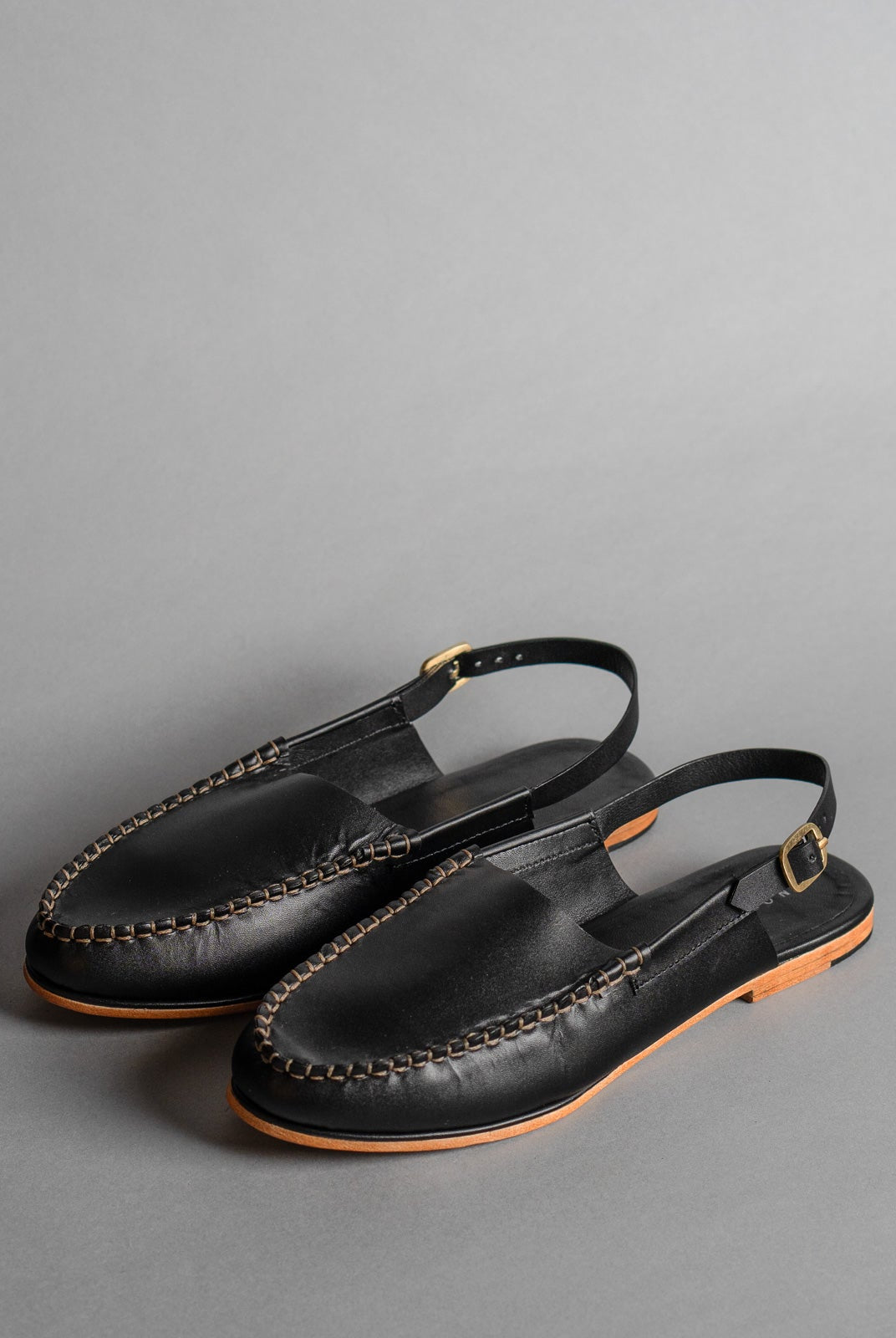 Black Mule Loafers - Women - CiceroniSandalsSlomotion