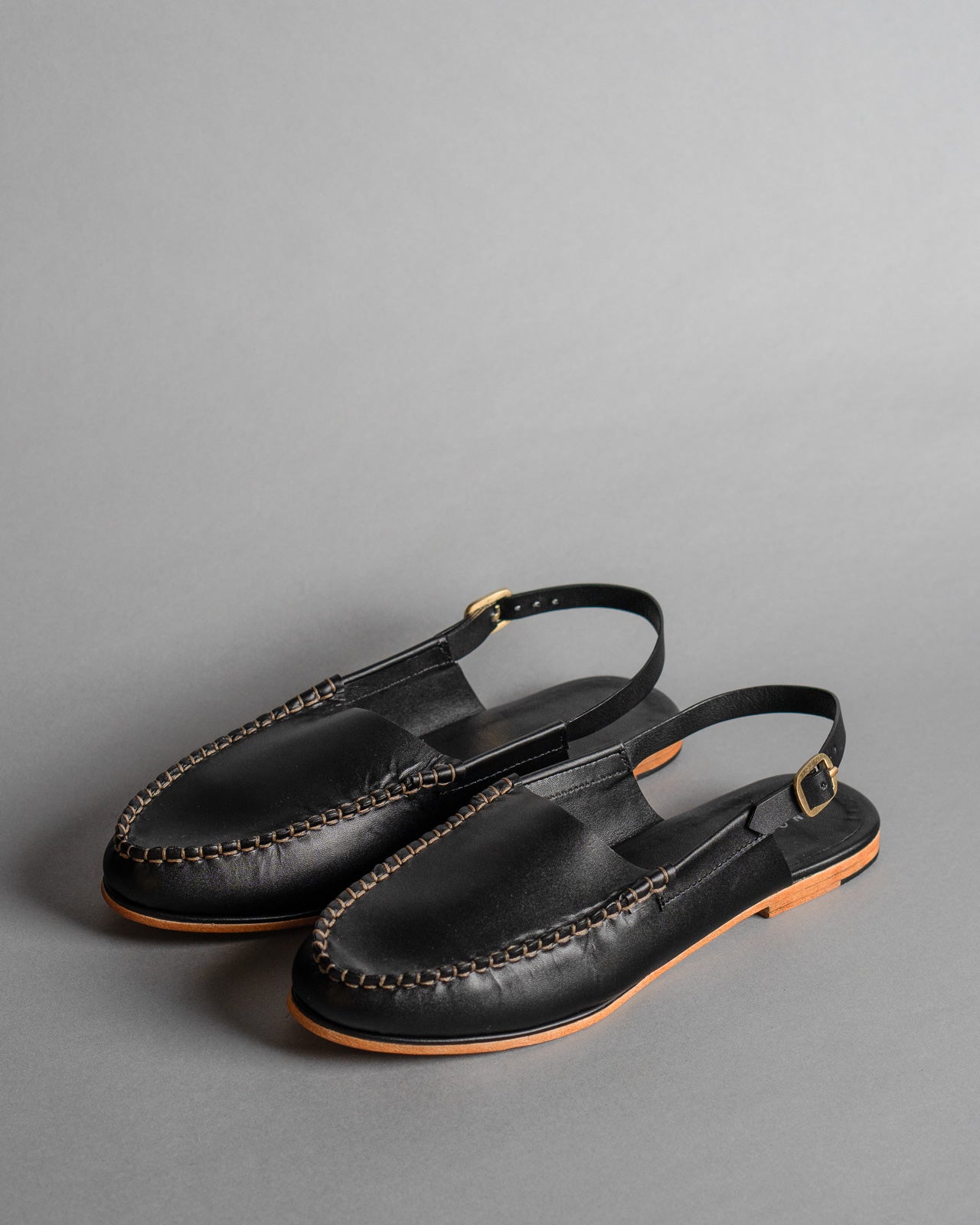 Black Mule Loafers - Women - CiceroniSandalsSlomotion