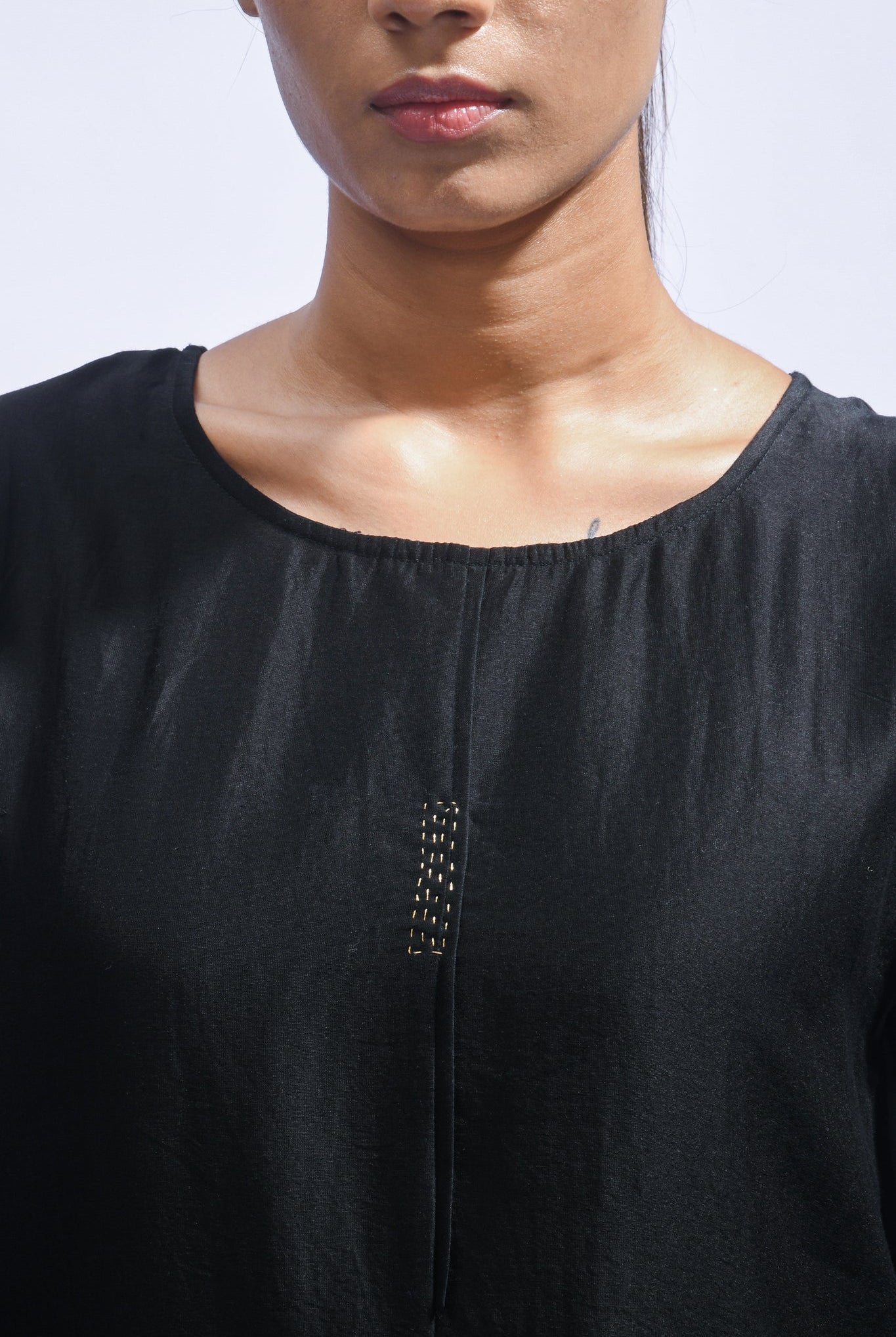 Black Silk Kurta & Pants Set - CiceroniKurta Set, Everyday WearJayati Goenka