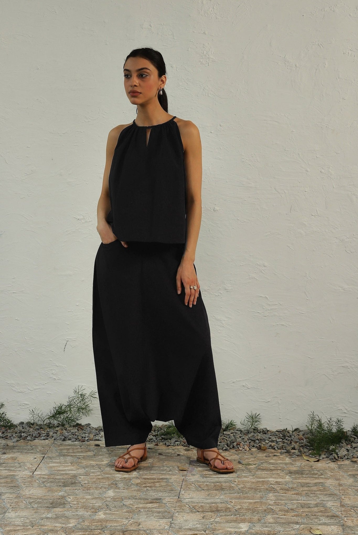 Black Ultra Gathered Co - Ord Set - CiceroniCo - ord SetCanoopi