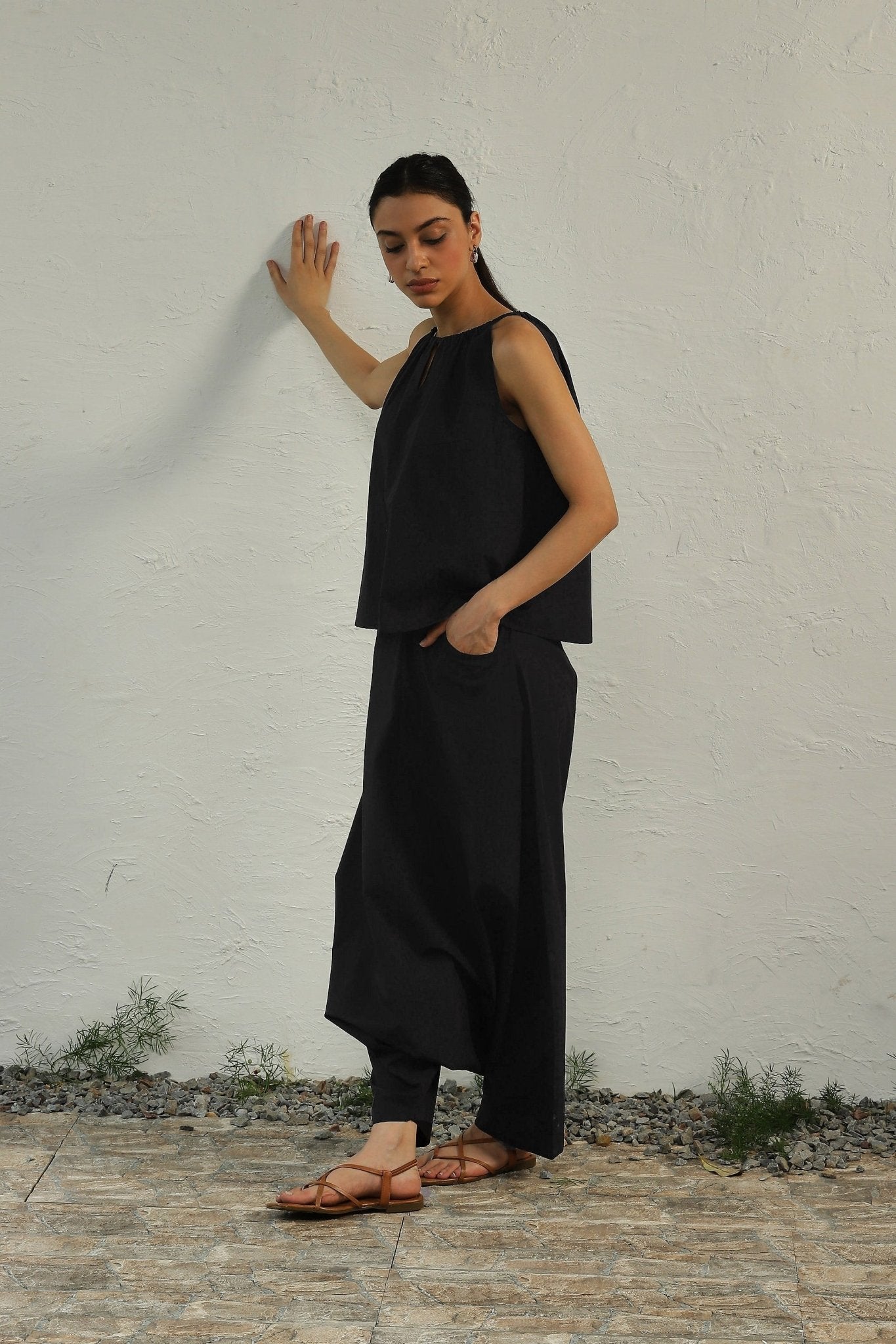 Black Ultra Gathered Co - Ord Set - CiceroniCo - ord SetCanoopi