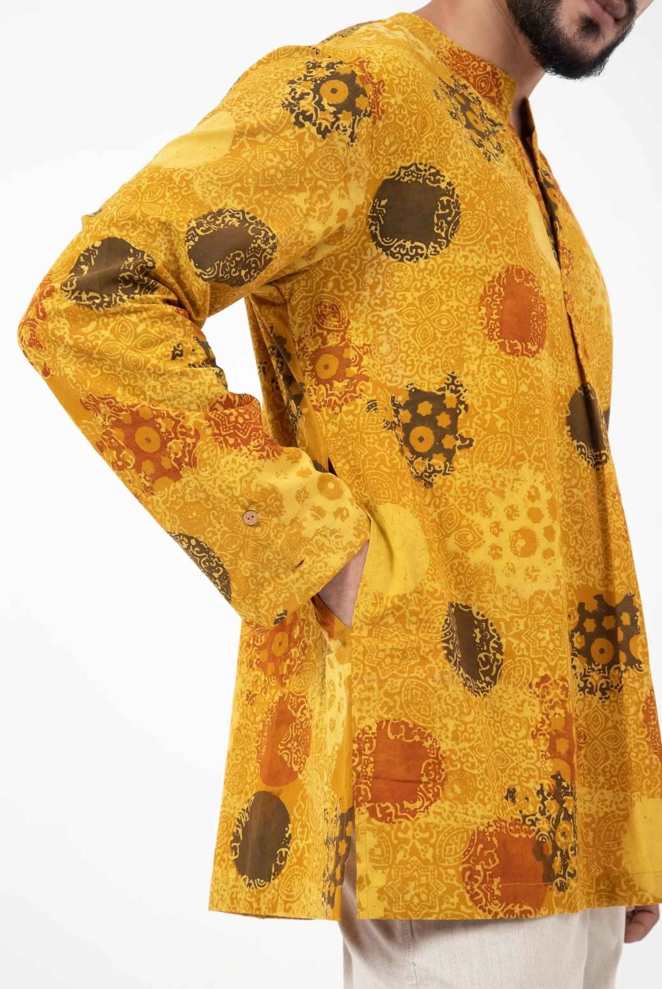 Block Printed Sunshine Forever Kurta - Yellow - CiceroniKurta, Everyday WearInkriti