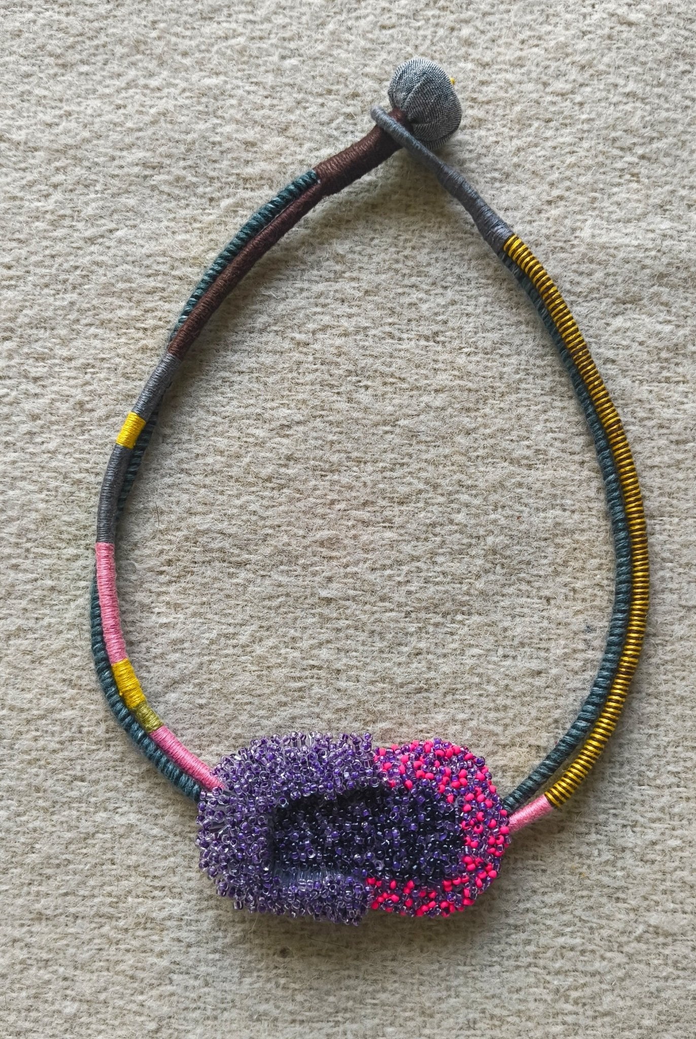 Bloom Sculpture Neckpiece - Pink - CiceroniNeckpieceBandish