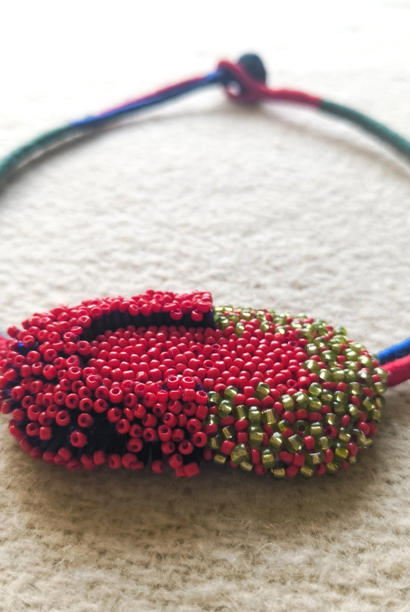 Bloom Sculpture Neckpiece - Red - CiceroniNeckpieceBandish