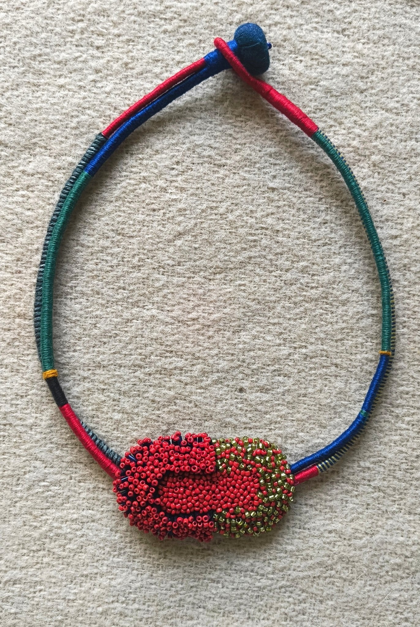 Bloom Sculpture Neckpiece - Red - CiceroniNeckpieceBandish