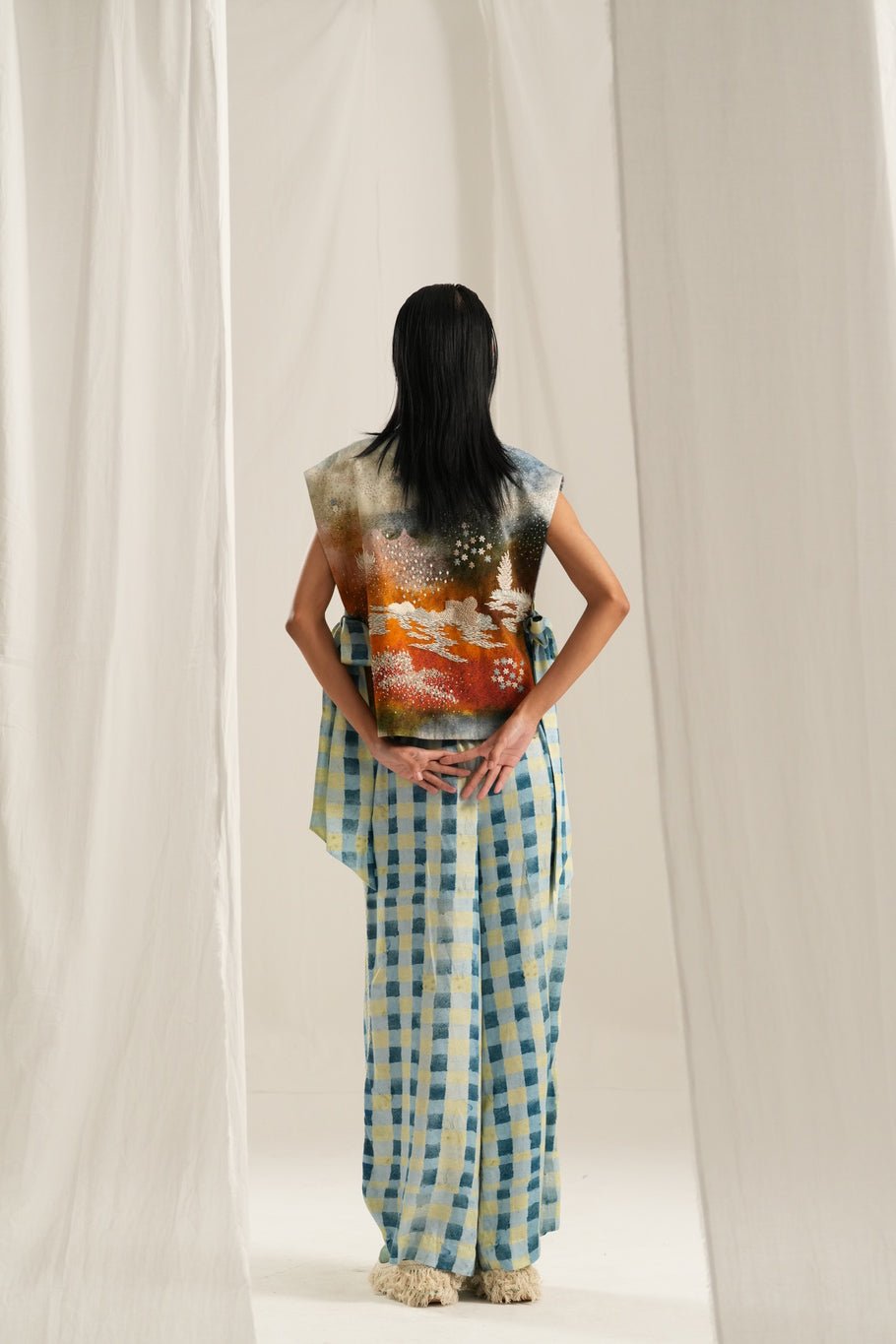 Blue Check Trousers - CiceroniPantsTil