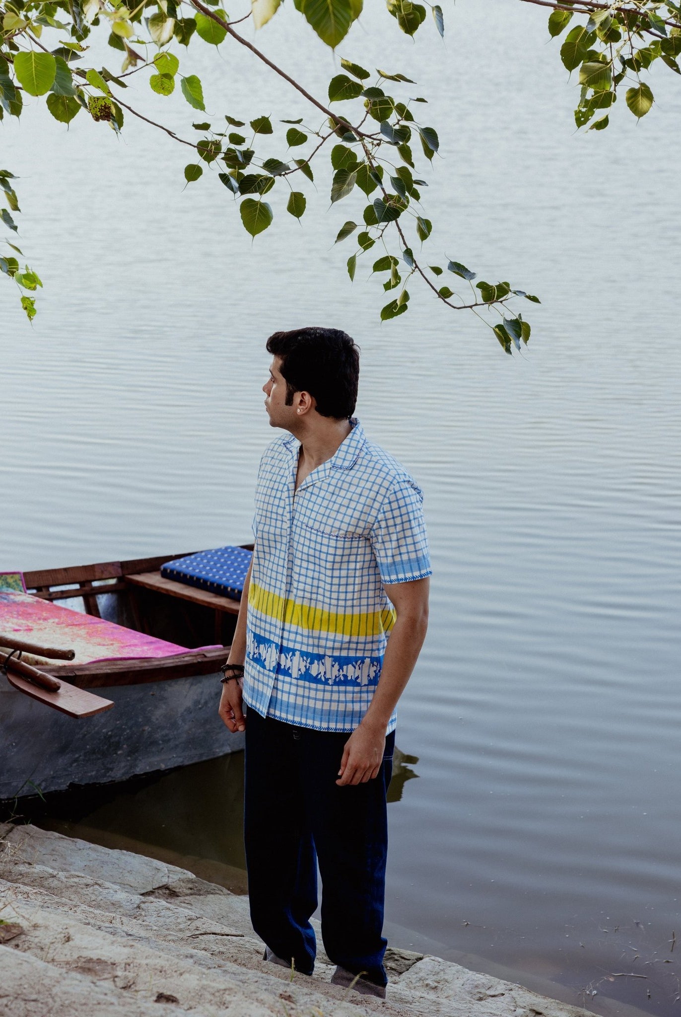 Blue Checks Half Sleeve Shirt - CiceroniMen ShirtsThe Raw India