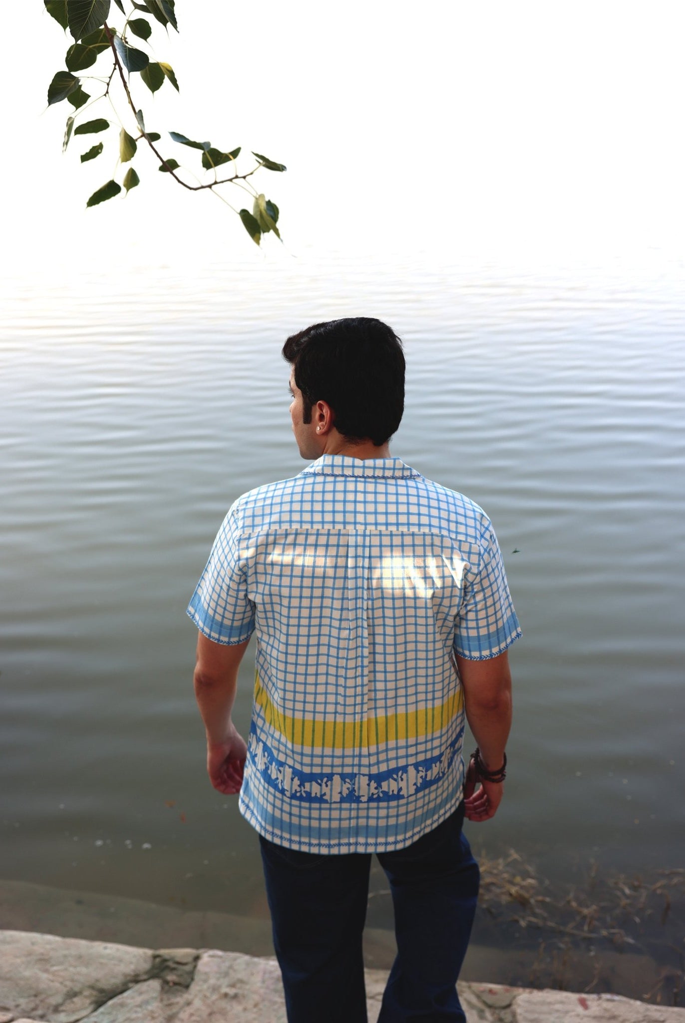 Blue Checks Half Sleeve Shirt - CiceroniMen ShirtsThe Raw India