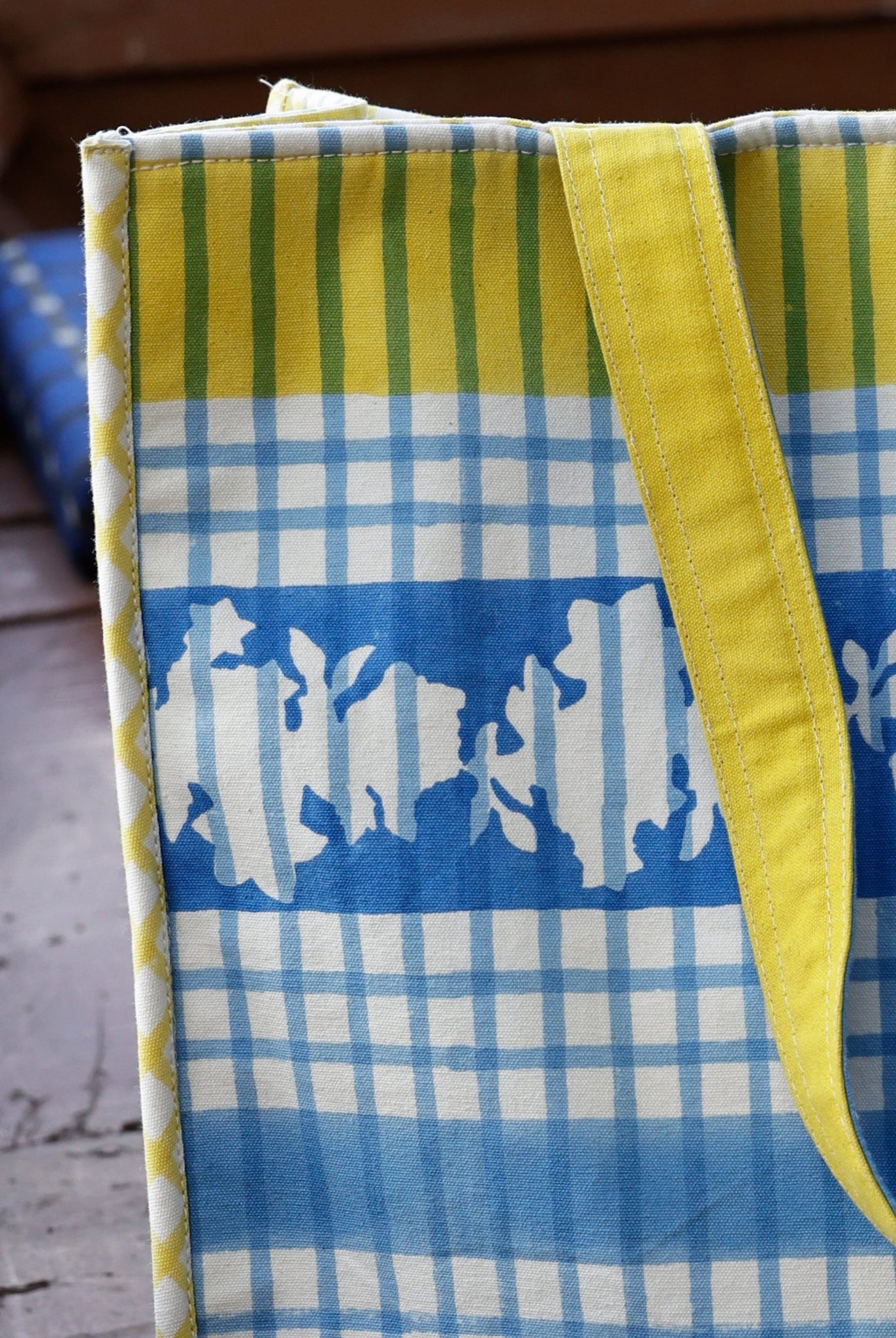 Blue Checks Tote Bag - CiceroniTote BagThe Raw India