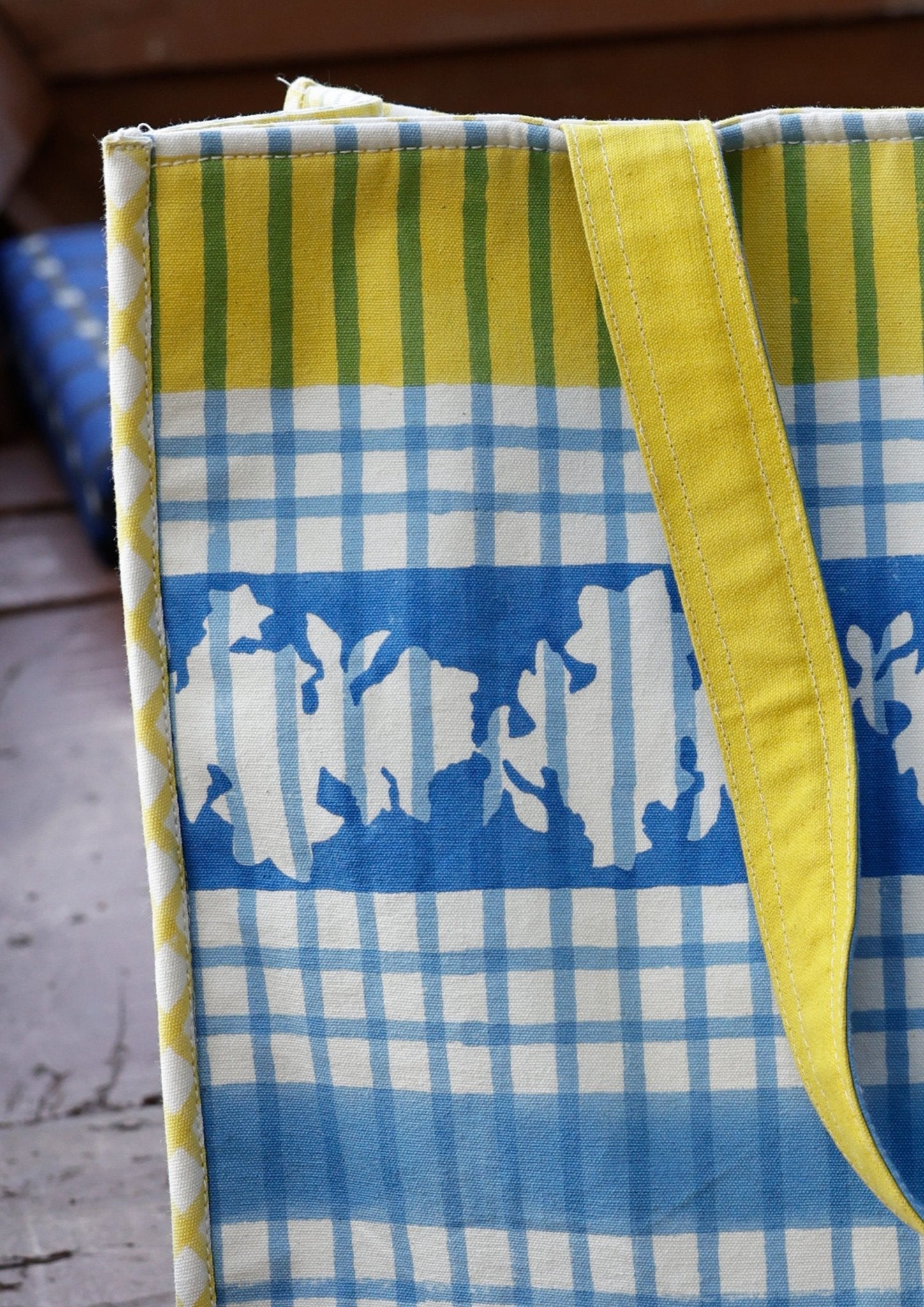 Blue Checks Tote Bag - CiceroniTote BagThe Raw India