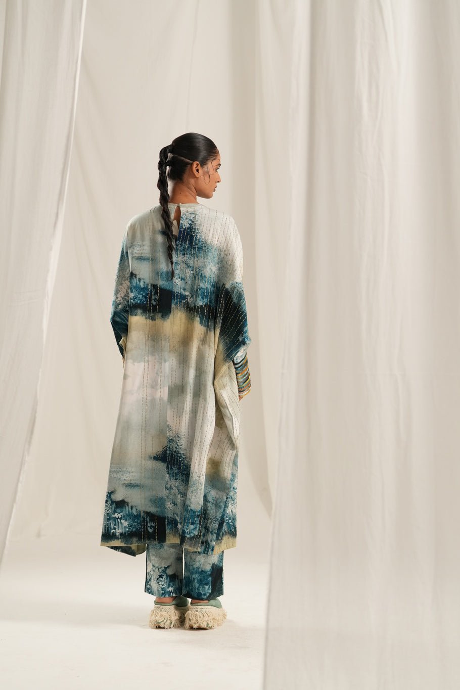 Blue Monet Kaftan Set - CiceroniKurta Set, Everyday WearTil