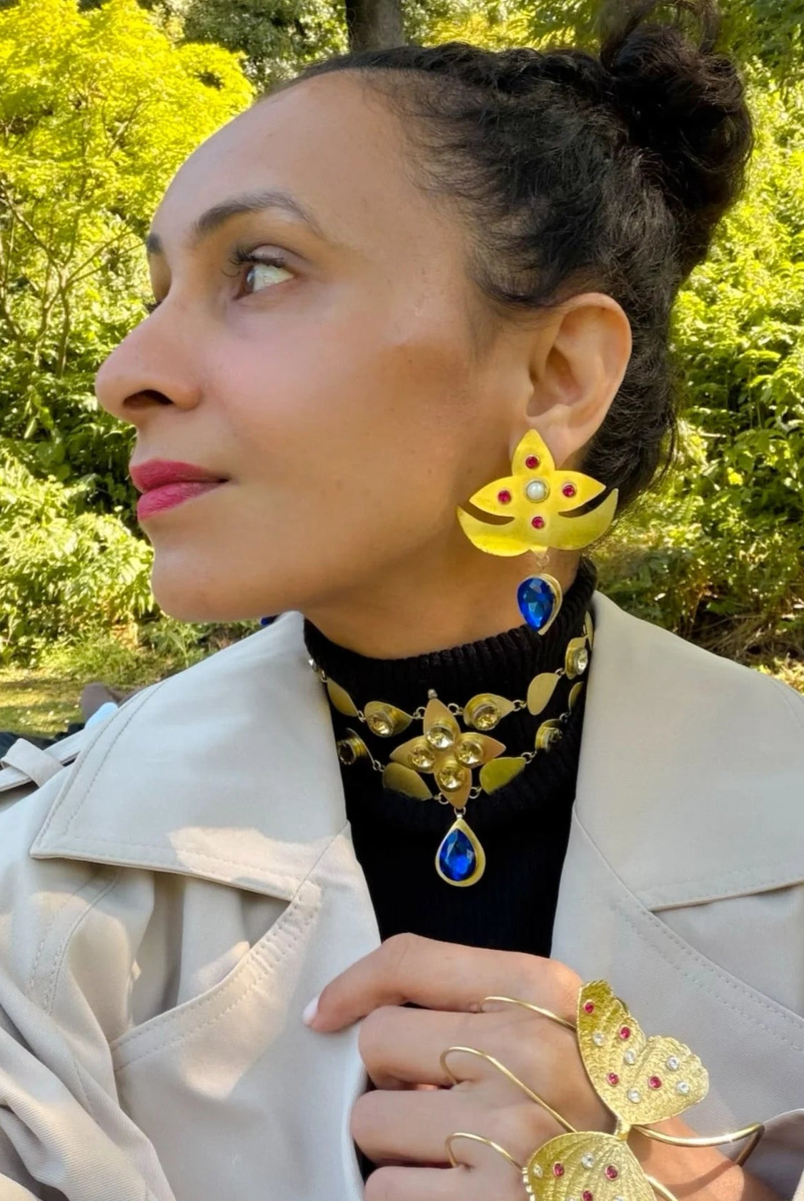 Blue Sapphire Earrings - CiceroniEarringsBy Nirjari