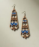 Blue Wave Pattern Earrings - CiceroniEarringsWhe by Abira