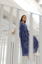 Blue Wildflower Bandhej Dress - CiceroniDressesSilai Studio