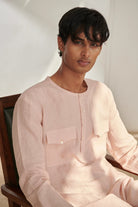 Blush Mousse Men's Round Hem Kurta Set - CiceroniKurta Set, Everyday WearSaphed