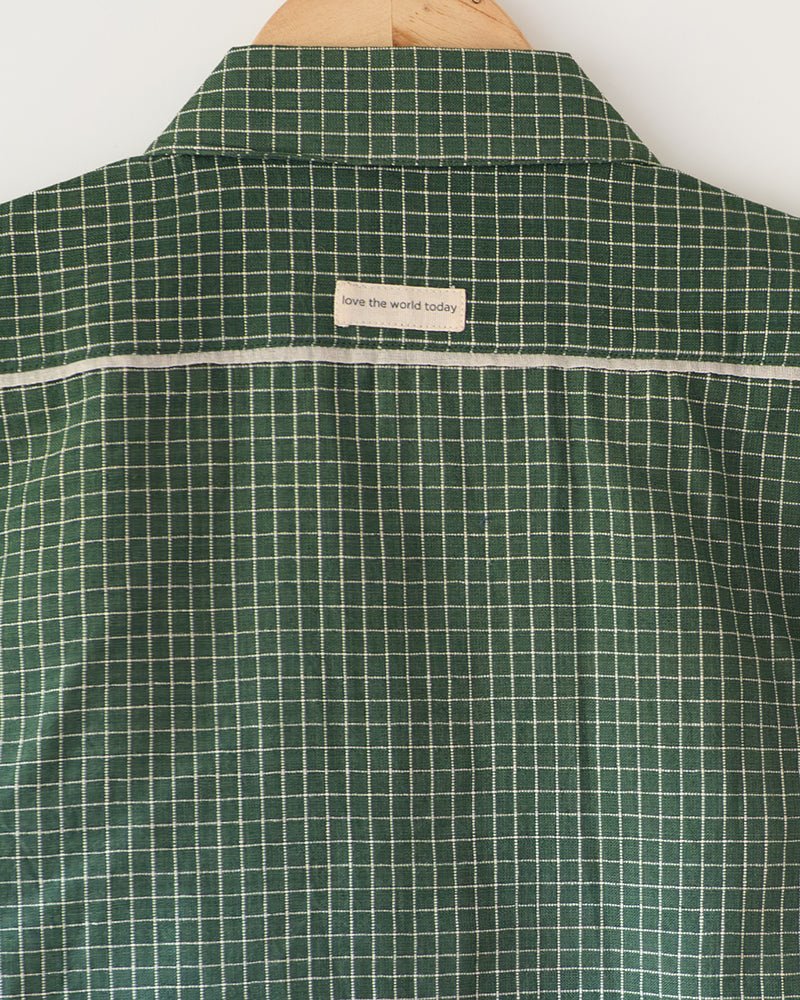 Boogie Green Checkered Boys Shirt - CiceroniShirtsLove The World Today