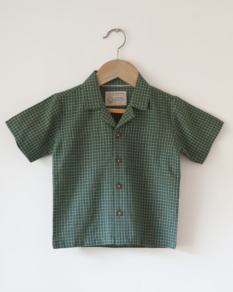 Boogie Green Checkered Boys Shirt - CiceroniShirtsLove The World Today