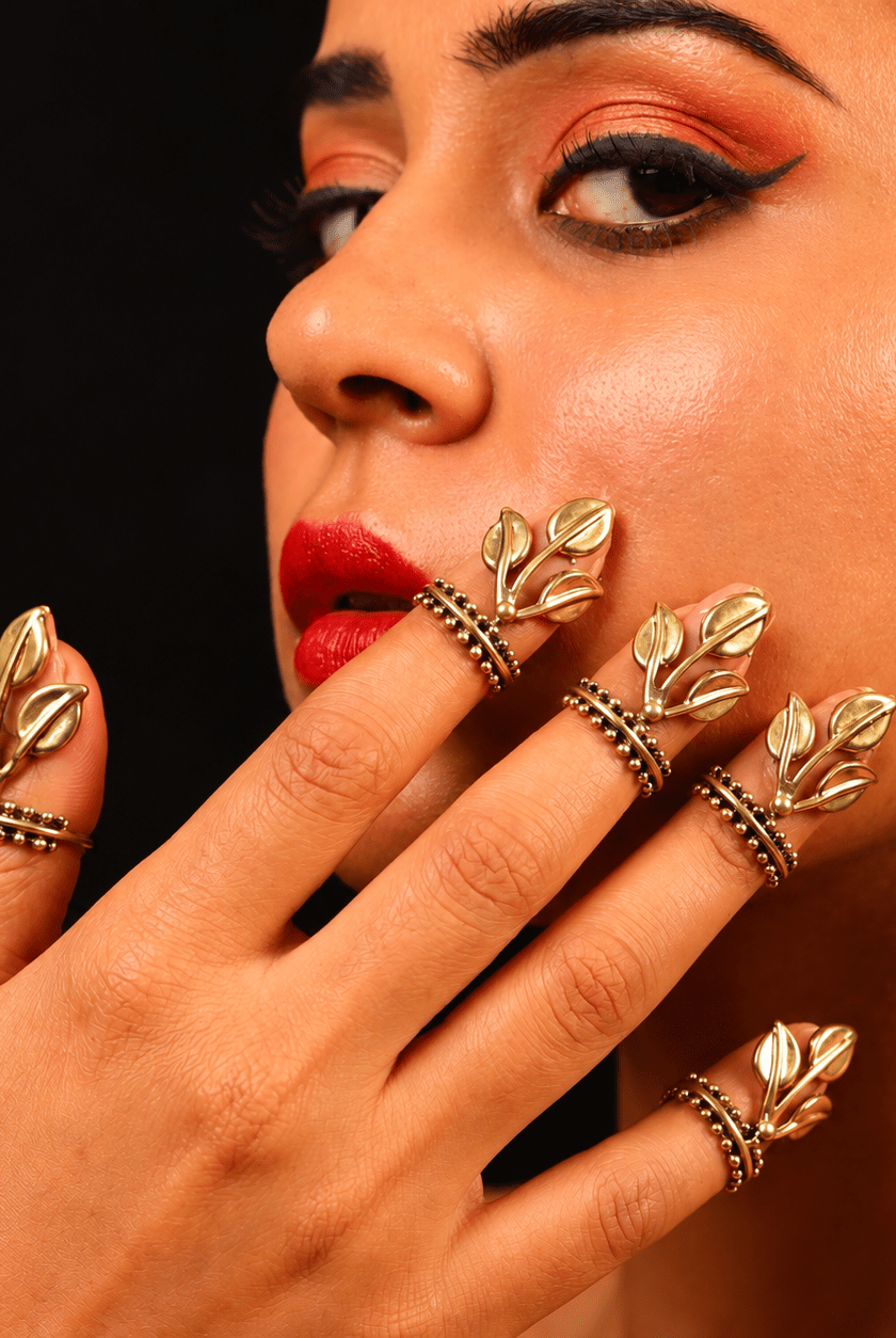 Botanical Sculpt Veil Nail Ring - CiceroniNail RingKalon Art Jewellery