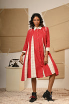 Box Pleat Dress - CiceroniDressesPrathaa