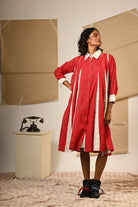 Box Pleat Dress - CiceroniDressesPrathaa