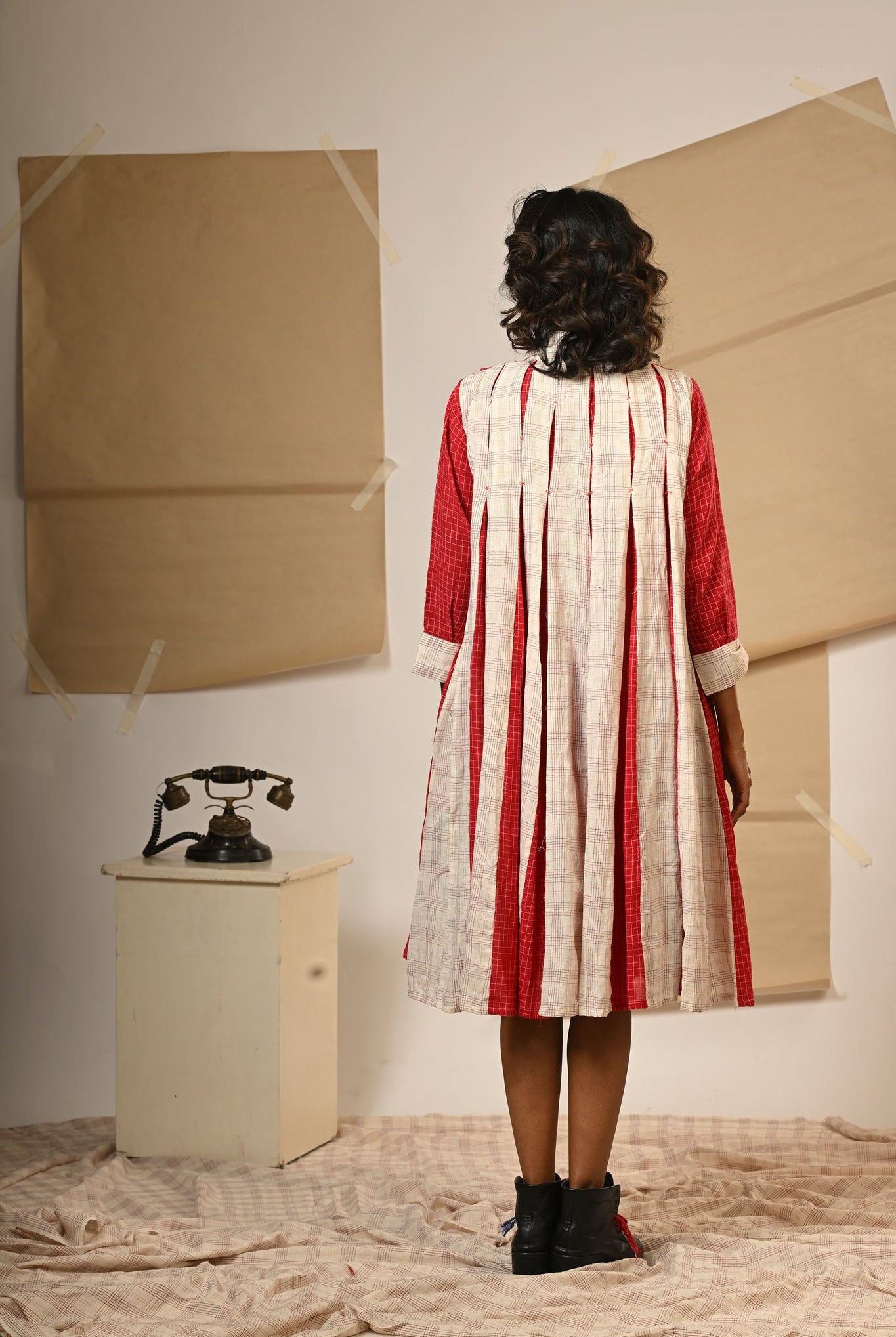 Box Pleat Dress - CiceroniDressesPrathaa