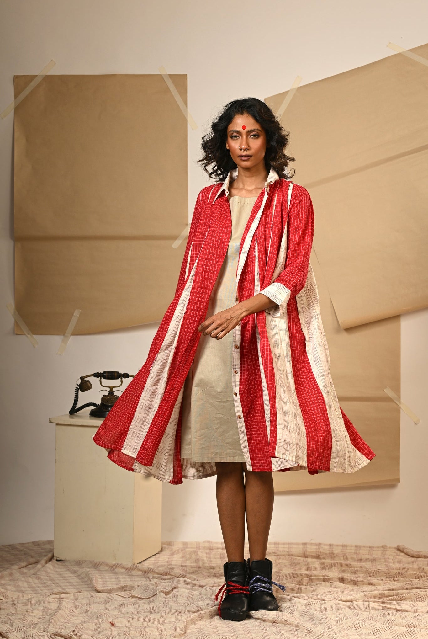 Box Pleat Dress - CiceroniDressesPrathaa